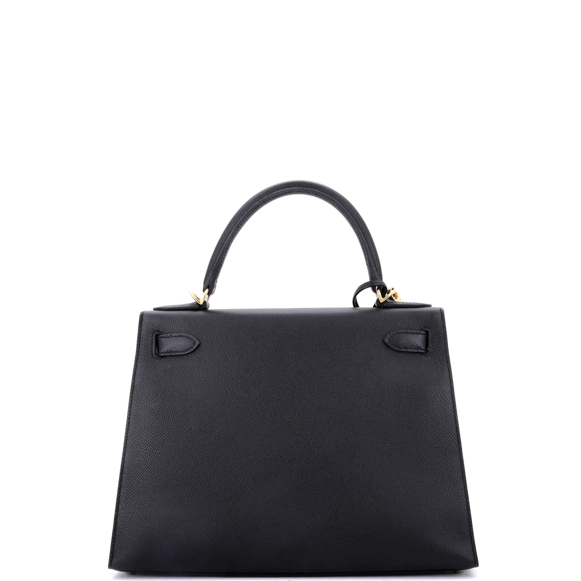 Hermes Kelly Handbag Black Epsom with Gold Hardware 28