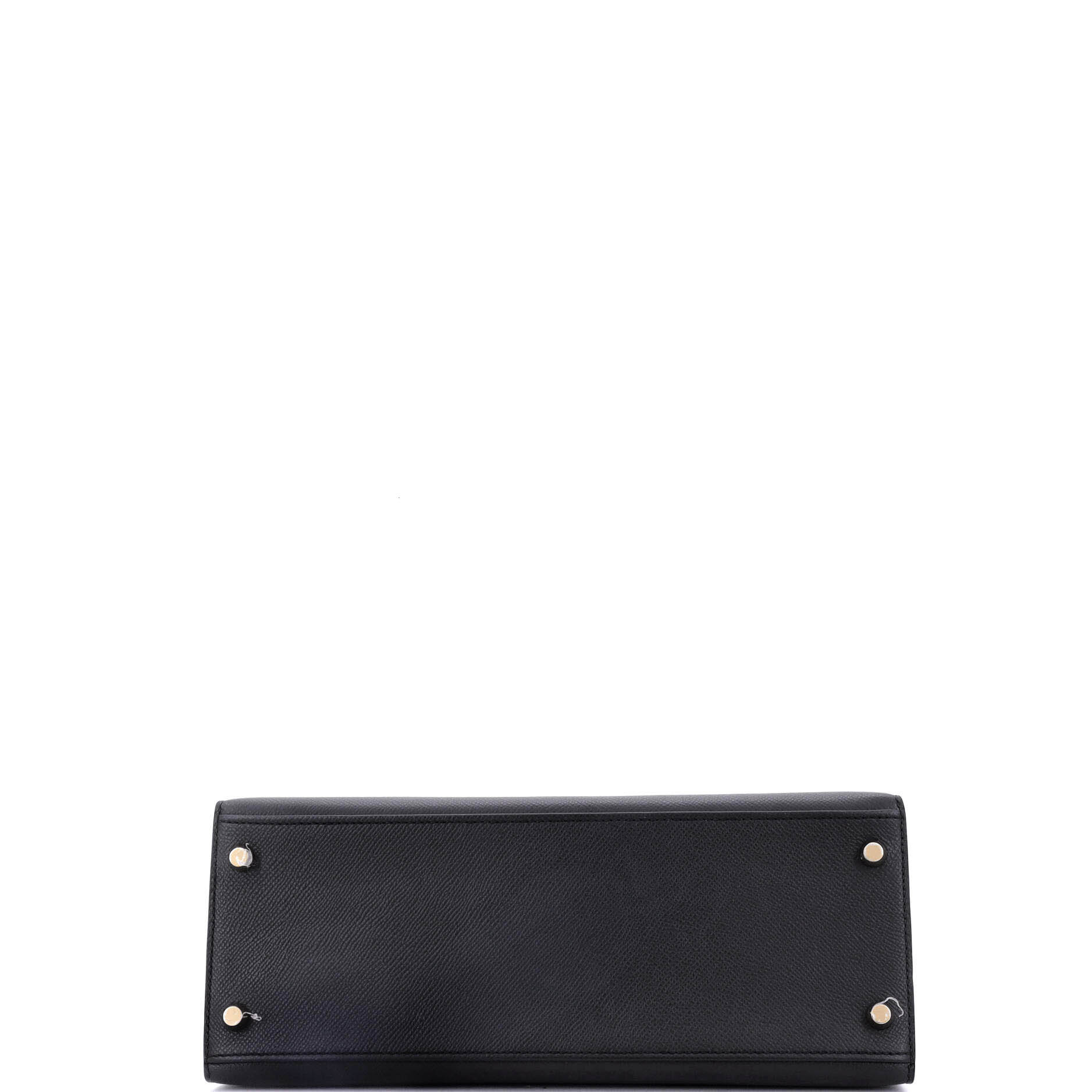 Hermes Kelly Handbag Black Epsom with Gold Hardware 28