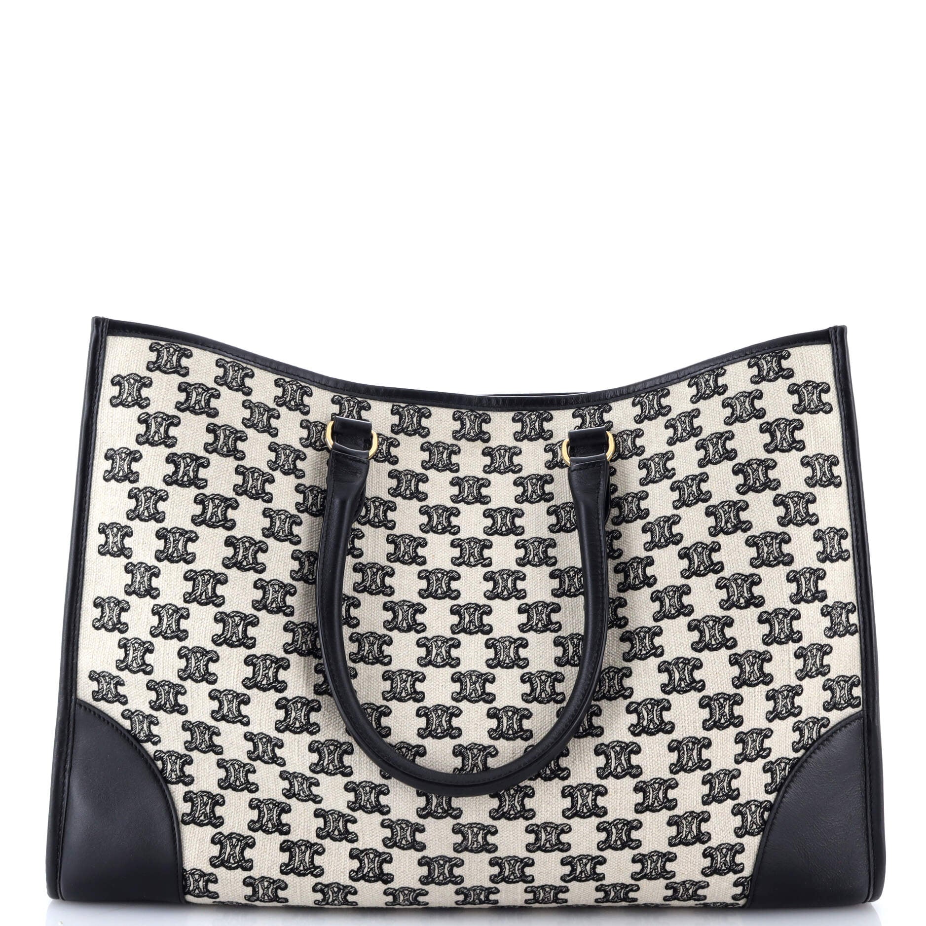 Celine Horizontal Cabas Tote Triomphe Canvas