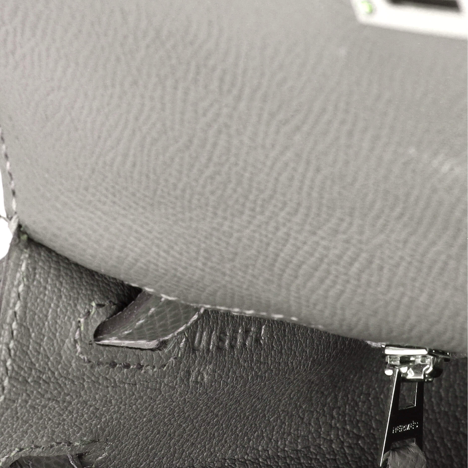 Hermes Kelly Handbag Grey Epsom with Palladium Hardware 25