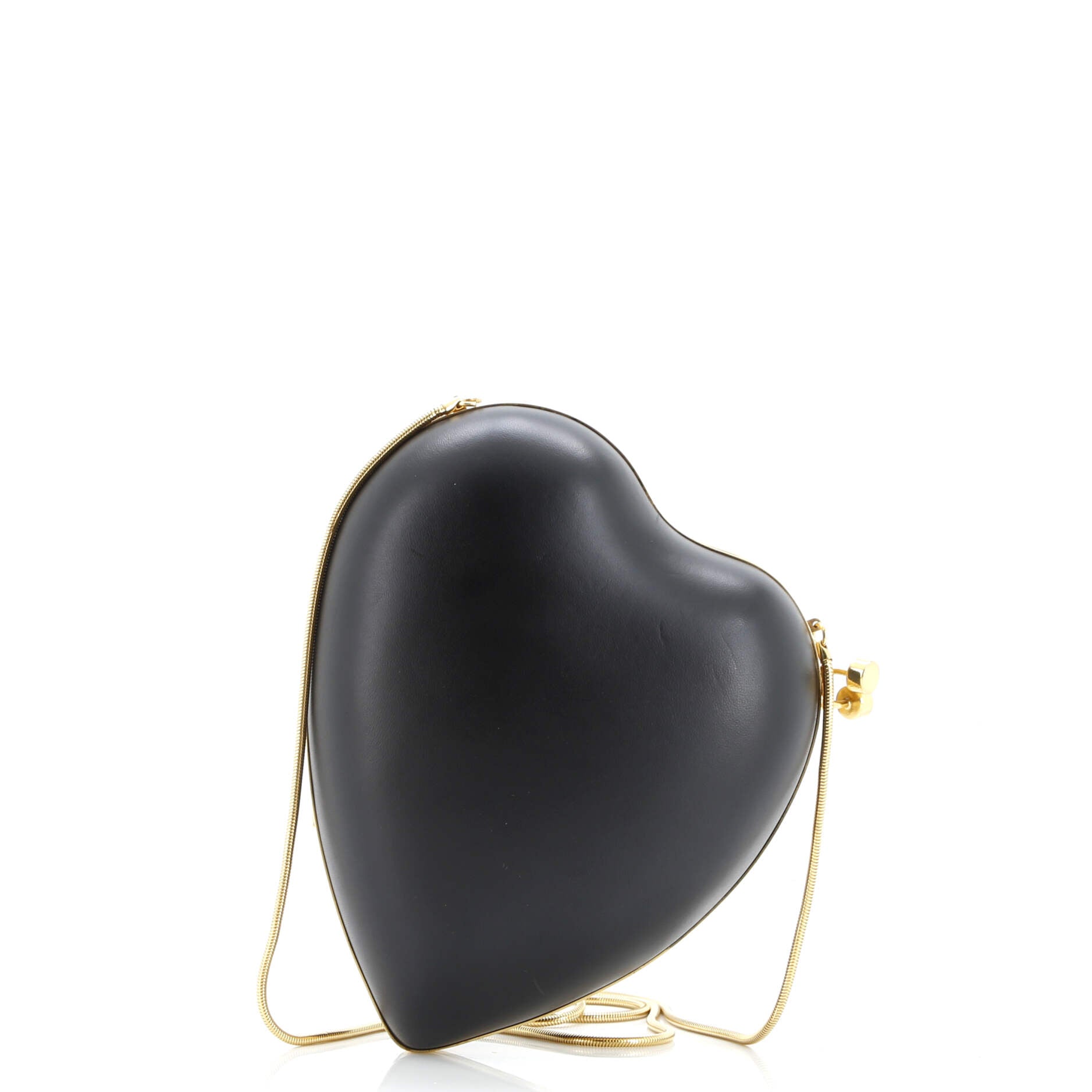 Saint Laurent Love Heart Chain Box Clutch Leather Small