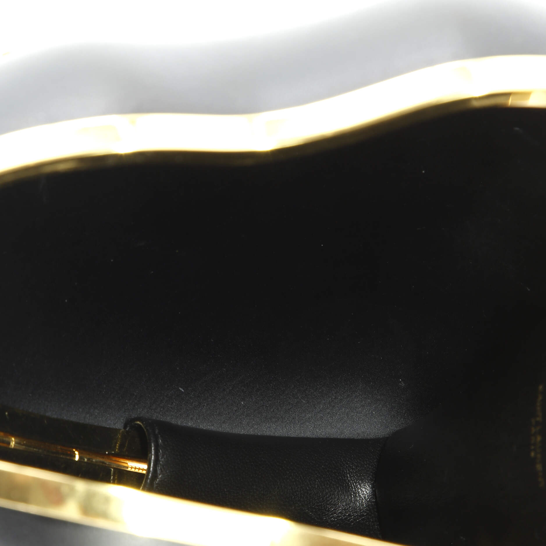 Saint Laurent Love Heart Chain Box Clutch Leather Small