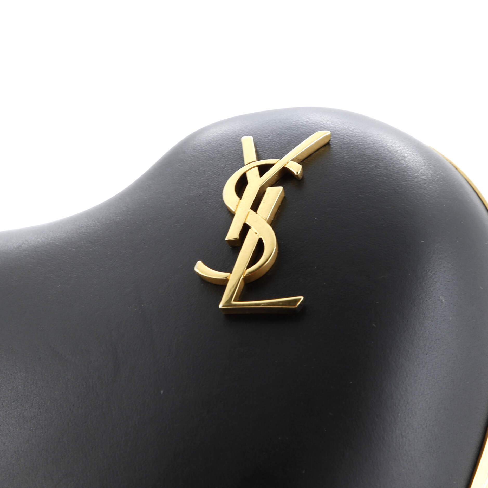 Saint Laurent Love Heart Chain Box Clutch Leather Small