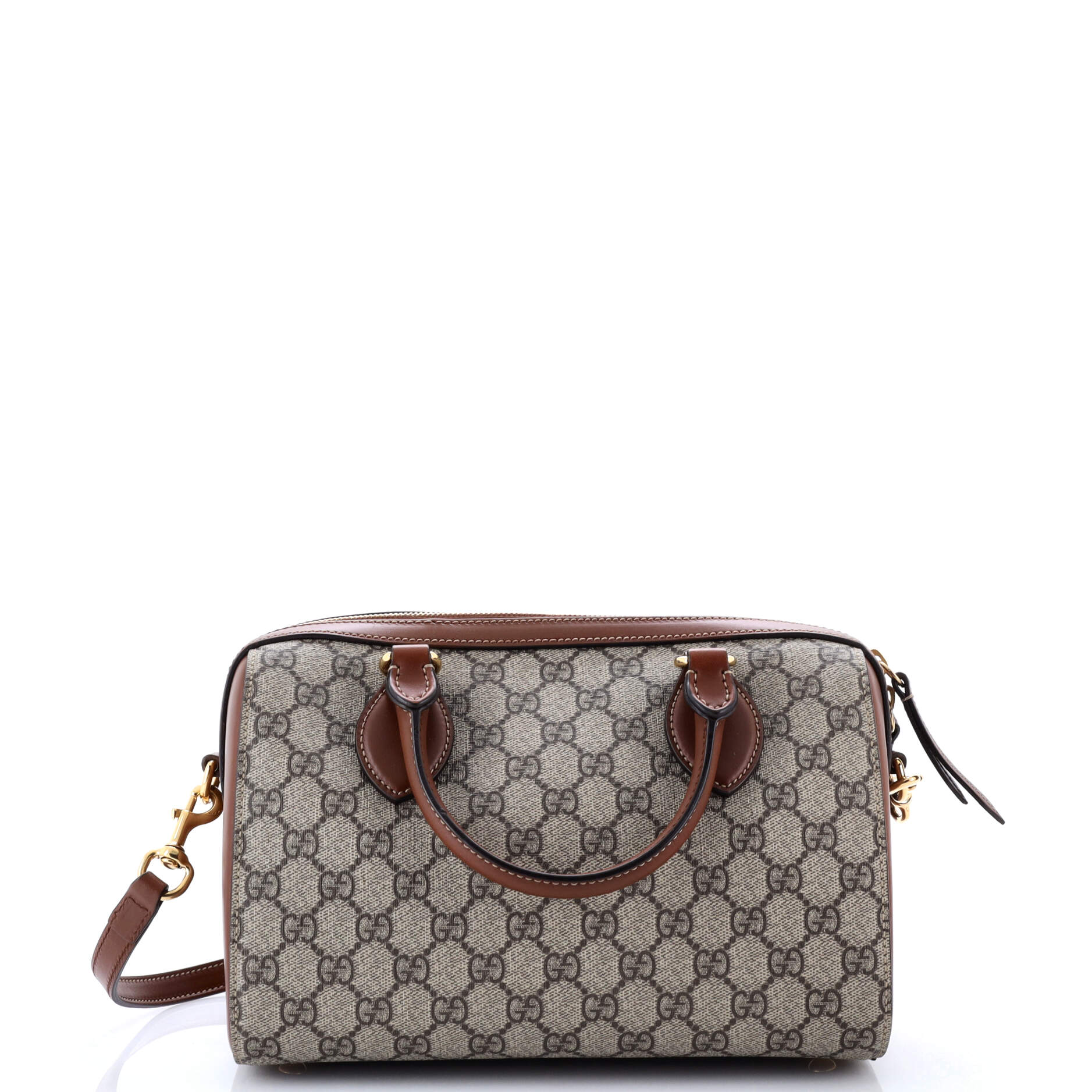 Gucci Convertible Boston Bag GG Coated Canvas and Leather Small