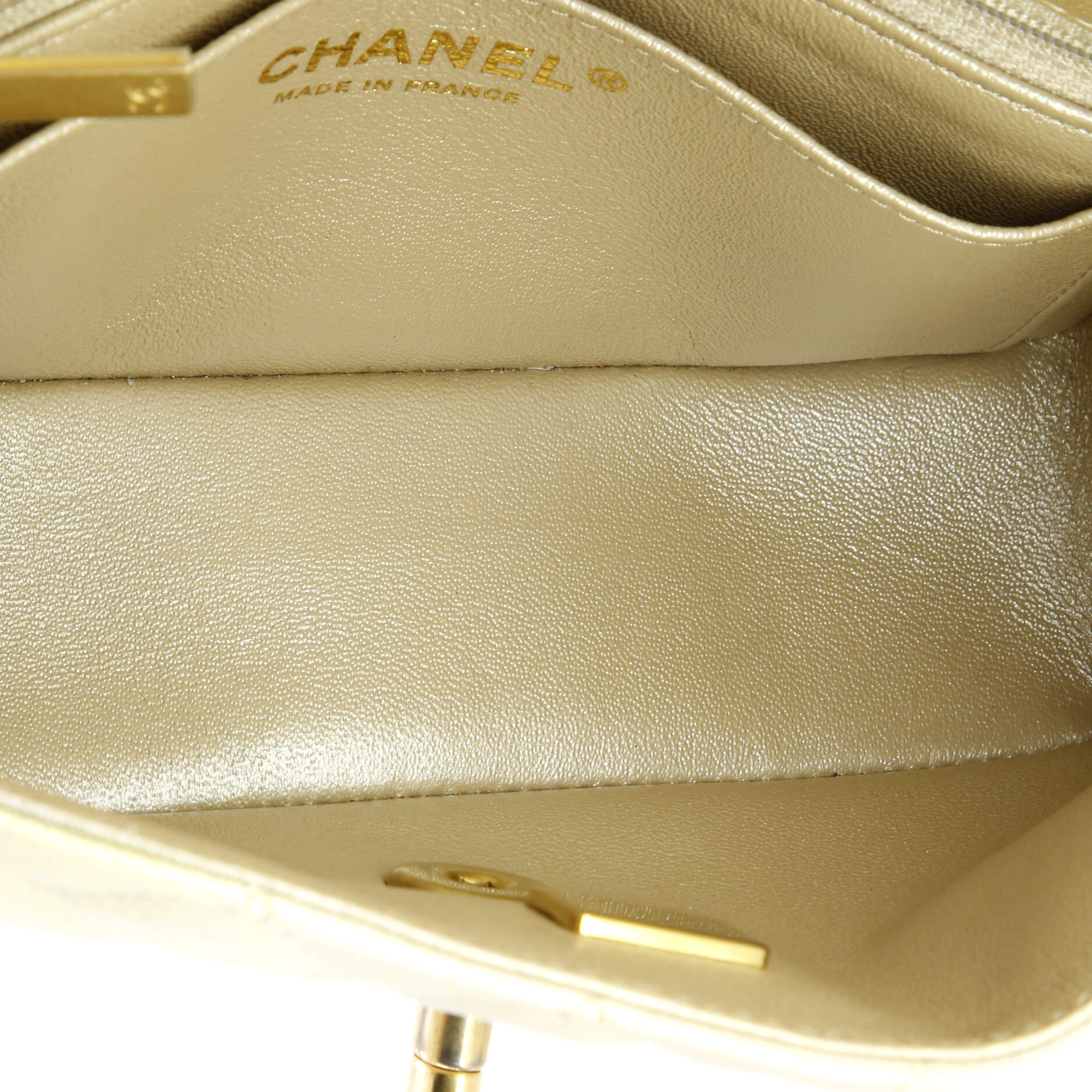 Chanel Classic Single Flap Bag Quilted Ombre Metallic Goatskin Mini
