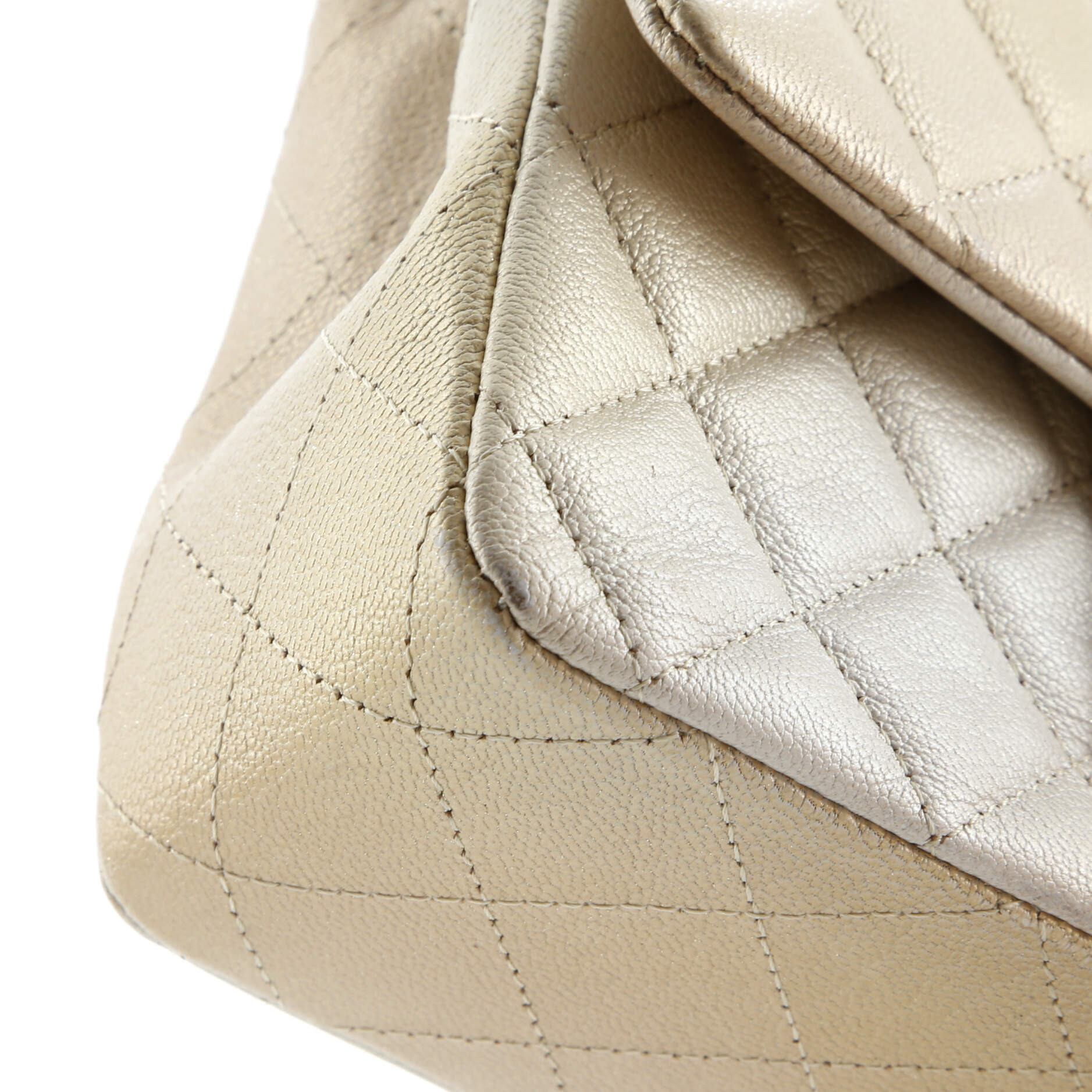 Chanel Classic Single Flap Bag Quilted Ombre Metallic Goatskin Mini