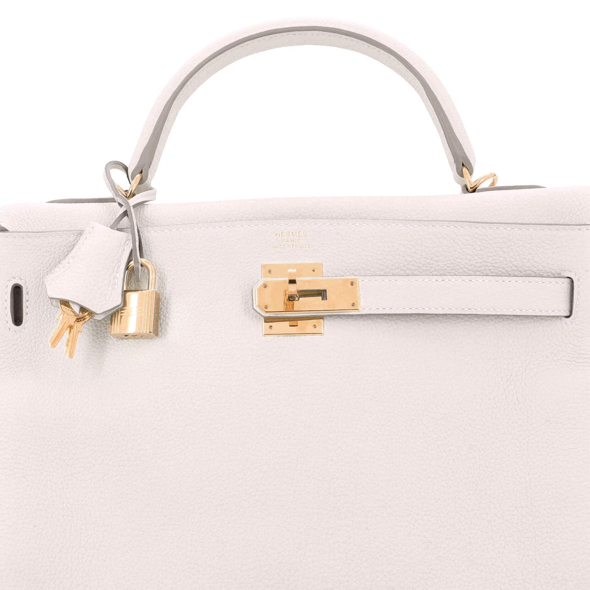 Hermes Kelly Handbag Light Togo with Gold Hardware 32