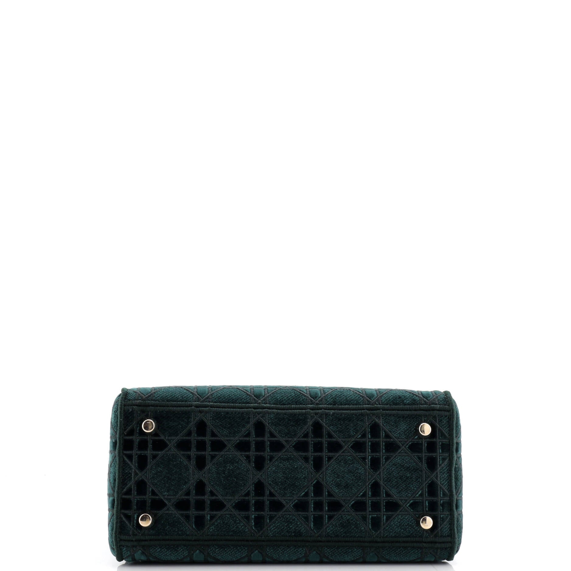 Christian Dior Lady D-Lite Bag Cannage Embroidered Velvet Medium