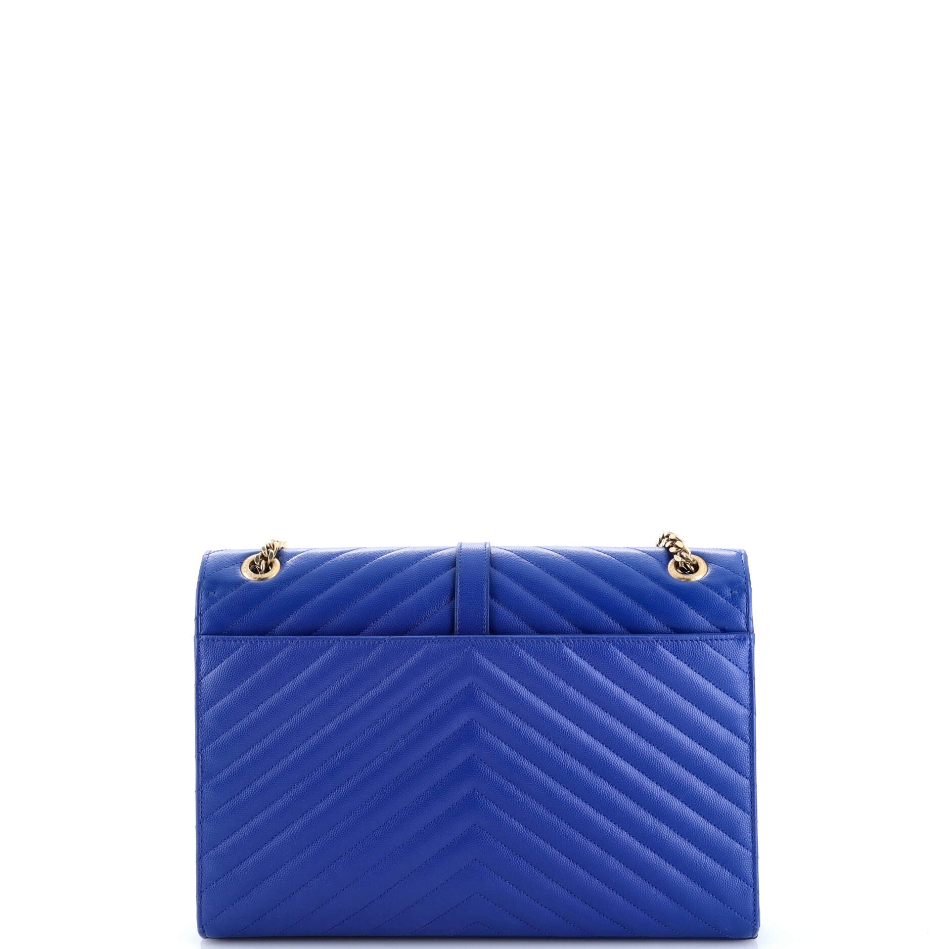 Saint Laurent Classic Monogram Envelope Satchel Matelasse Chevron Leather Large
