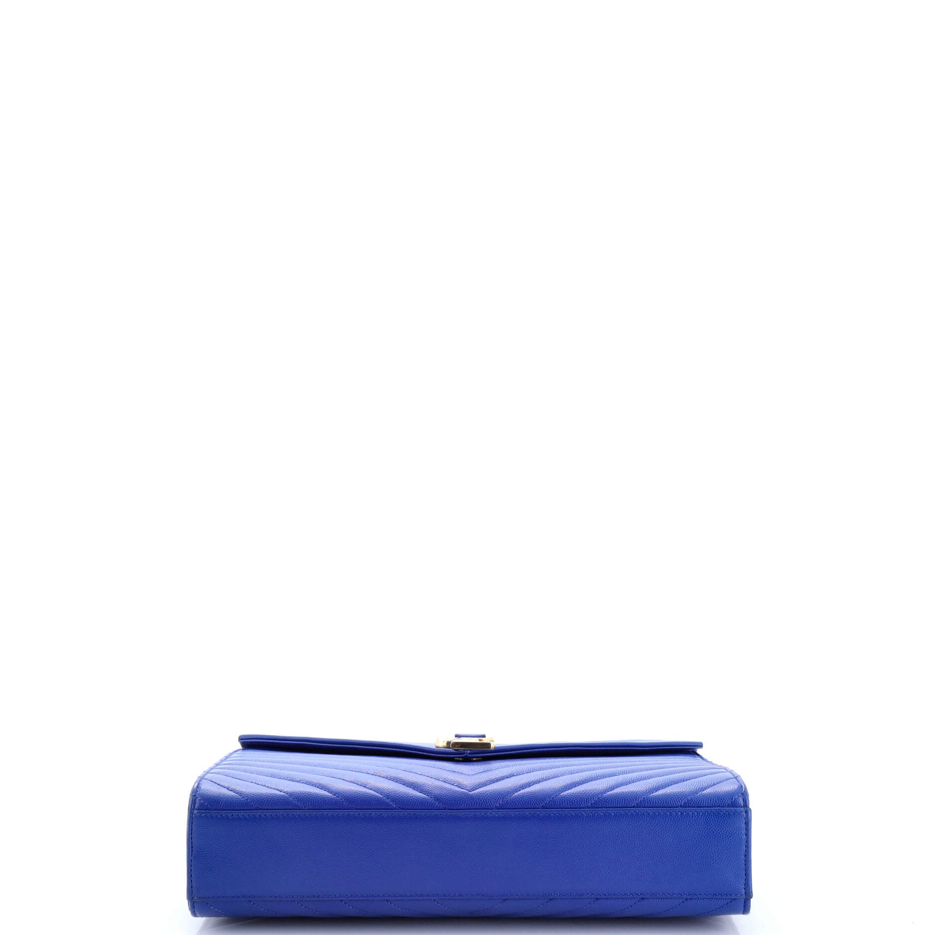 Saint Laurent Classic Monogram Envelope Satchel Matelasse Chevron Leather Large