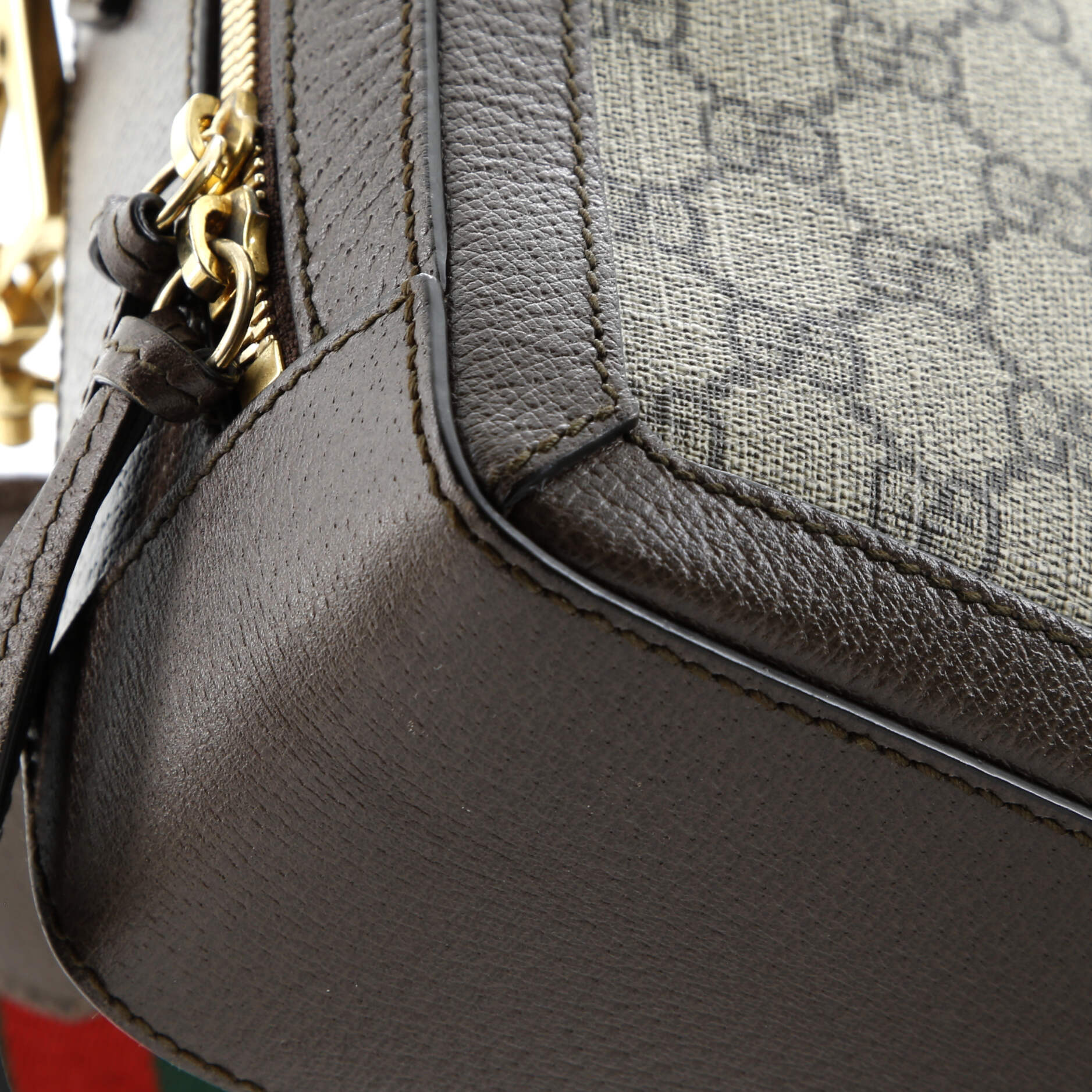 Gucci Ophidia Zip Around Camera Bag GG Coated Canvas Small