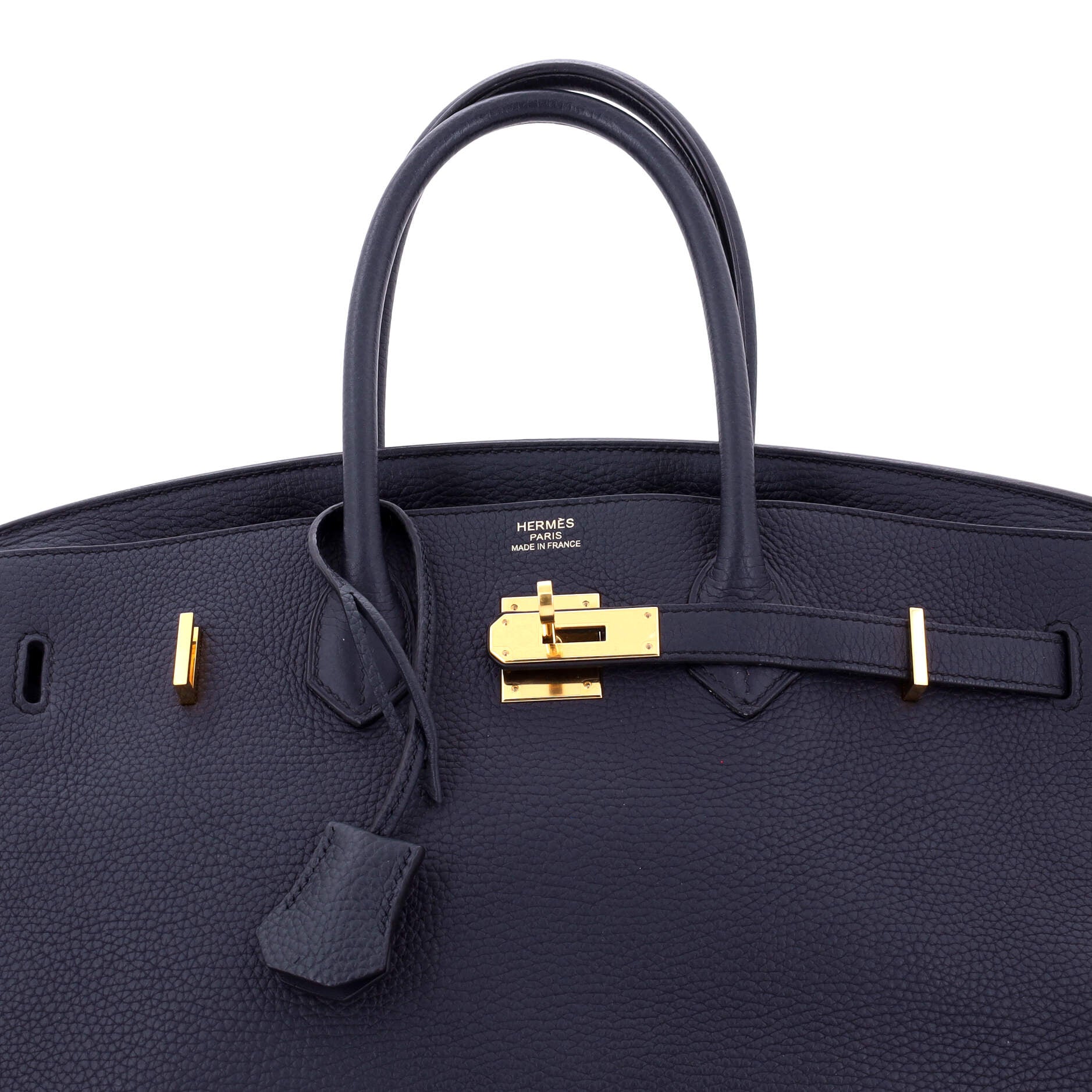 Hermes Birkin Handbag Blue Togo with Gold Hardware 35