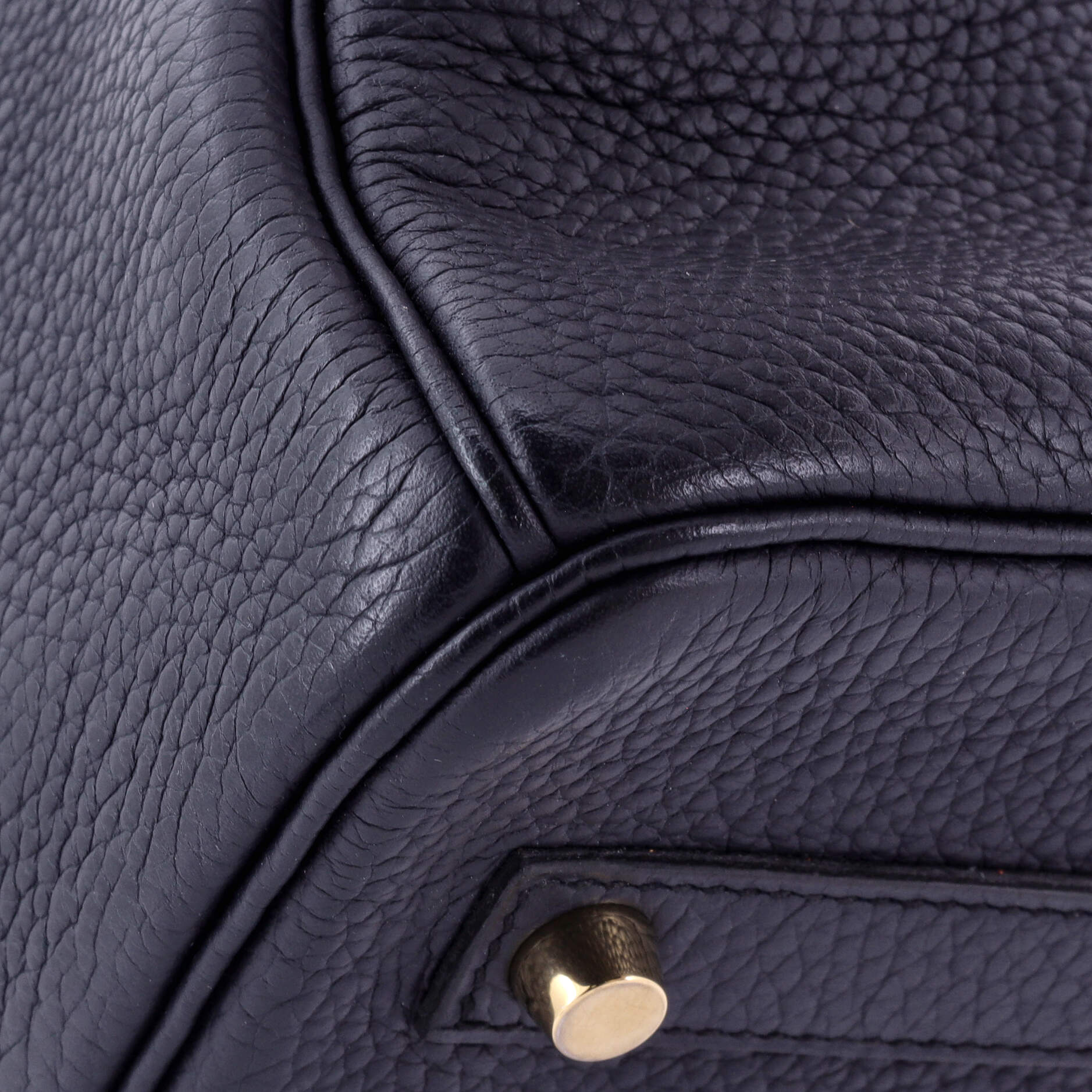 Hermes Birkin Handbag Blue Togo with Gold Hardware 35