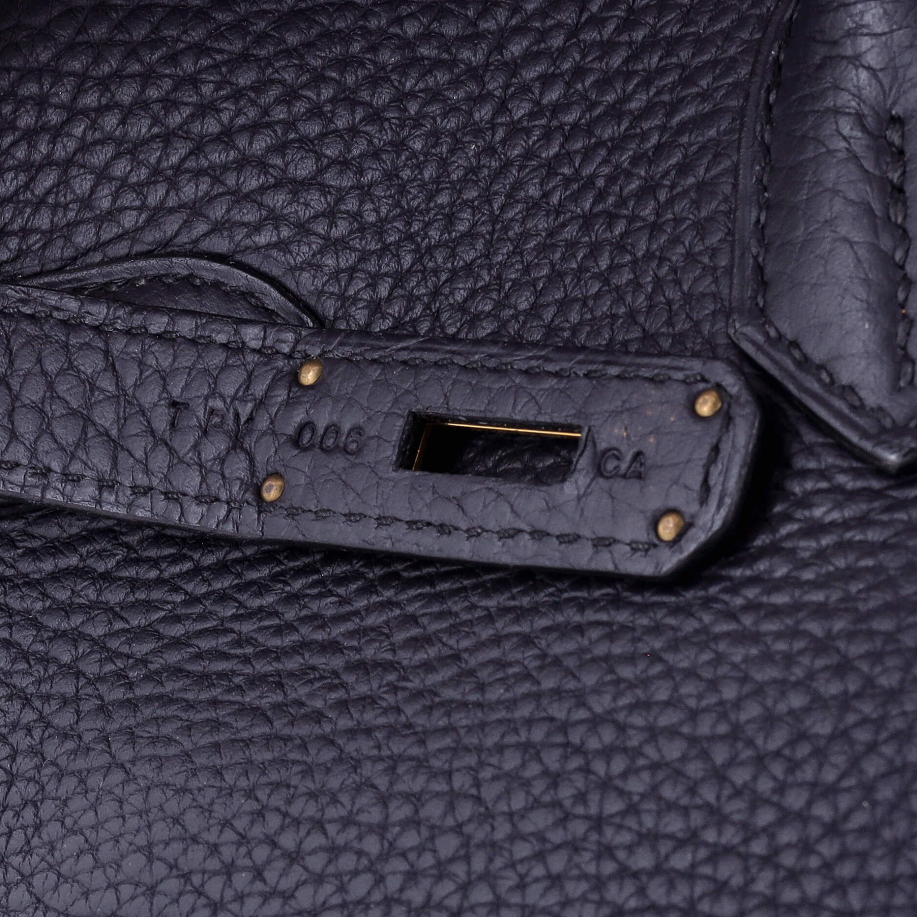 Hermes Birkin Handbag Blue Togo with Gold Hardware 35