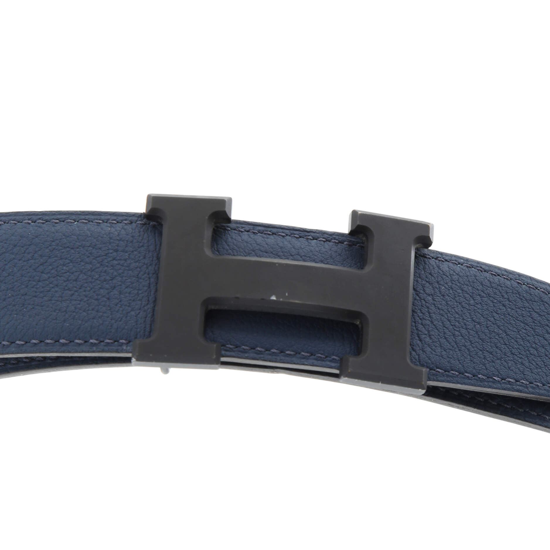Hermes Constance Reversible Belt Leather with So Black Matte Hardware Wide