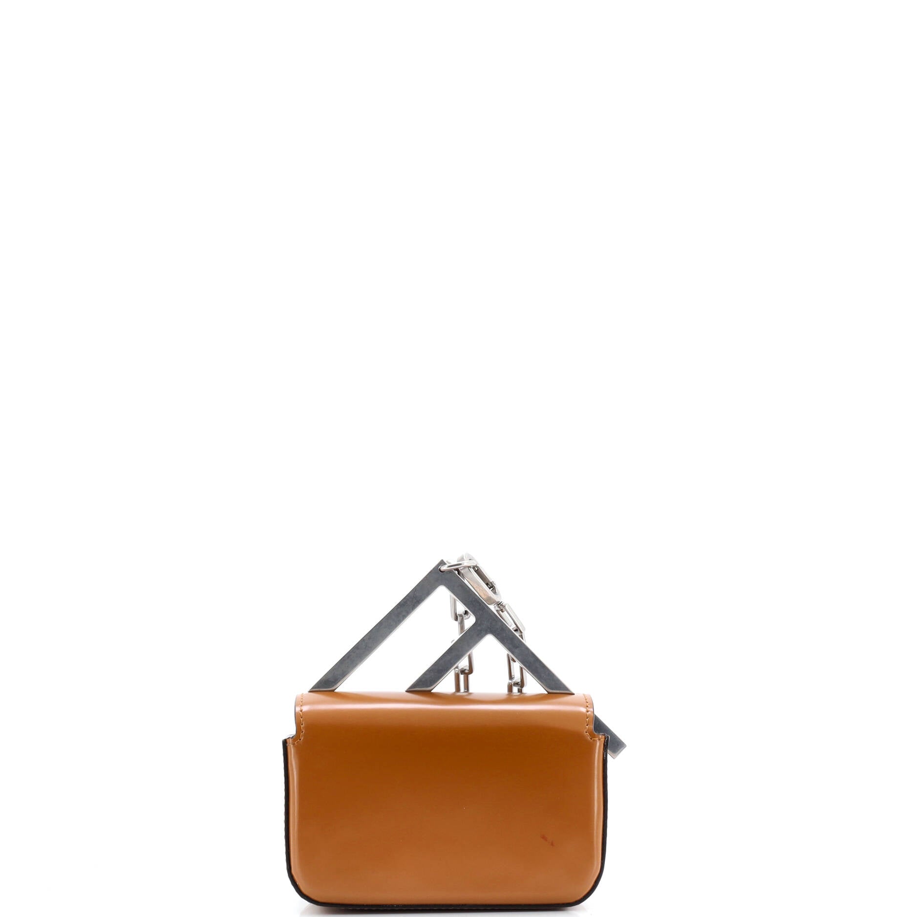 Fendi FF Chain Clutch Bag Leather Nano