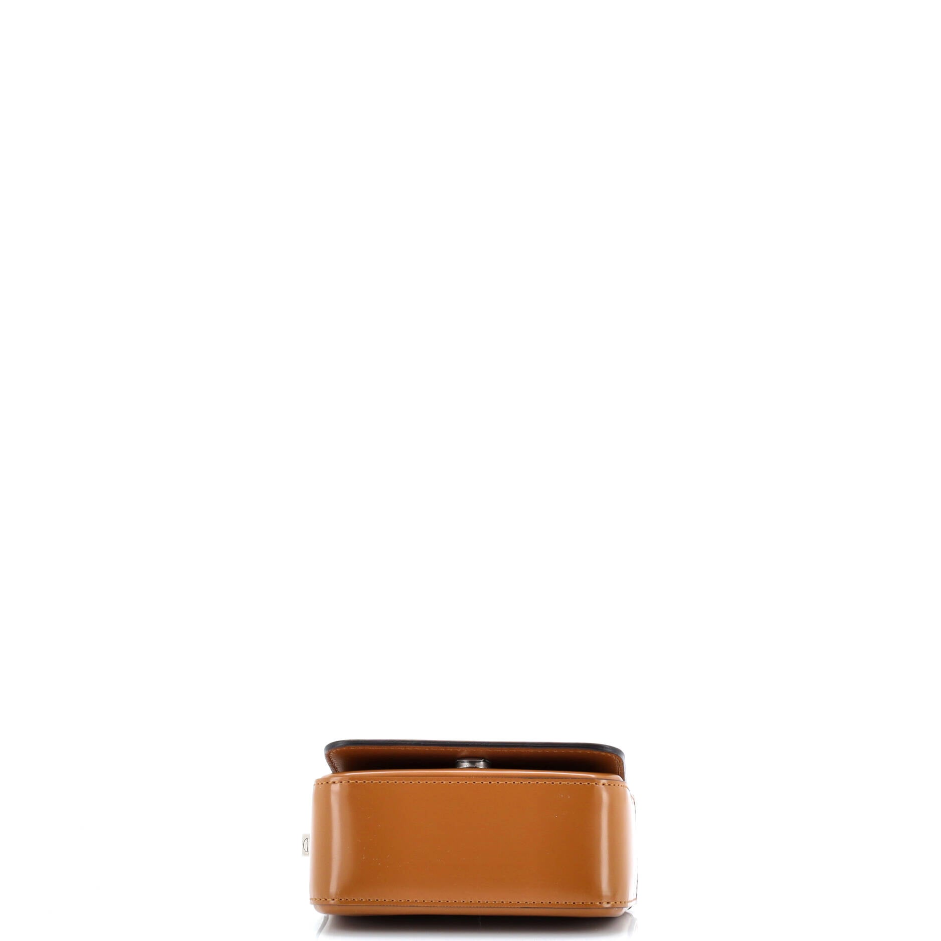 Fendi FF Chain Clutch Bag Leather Nano