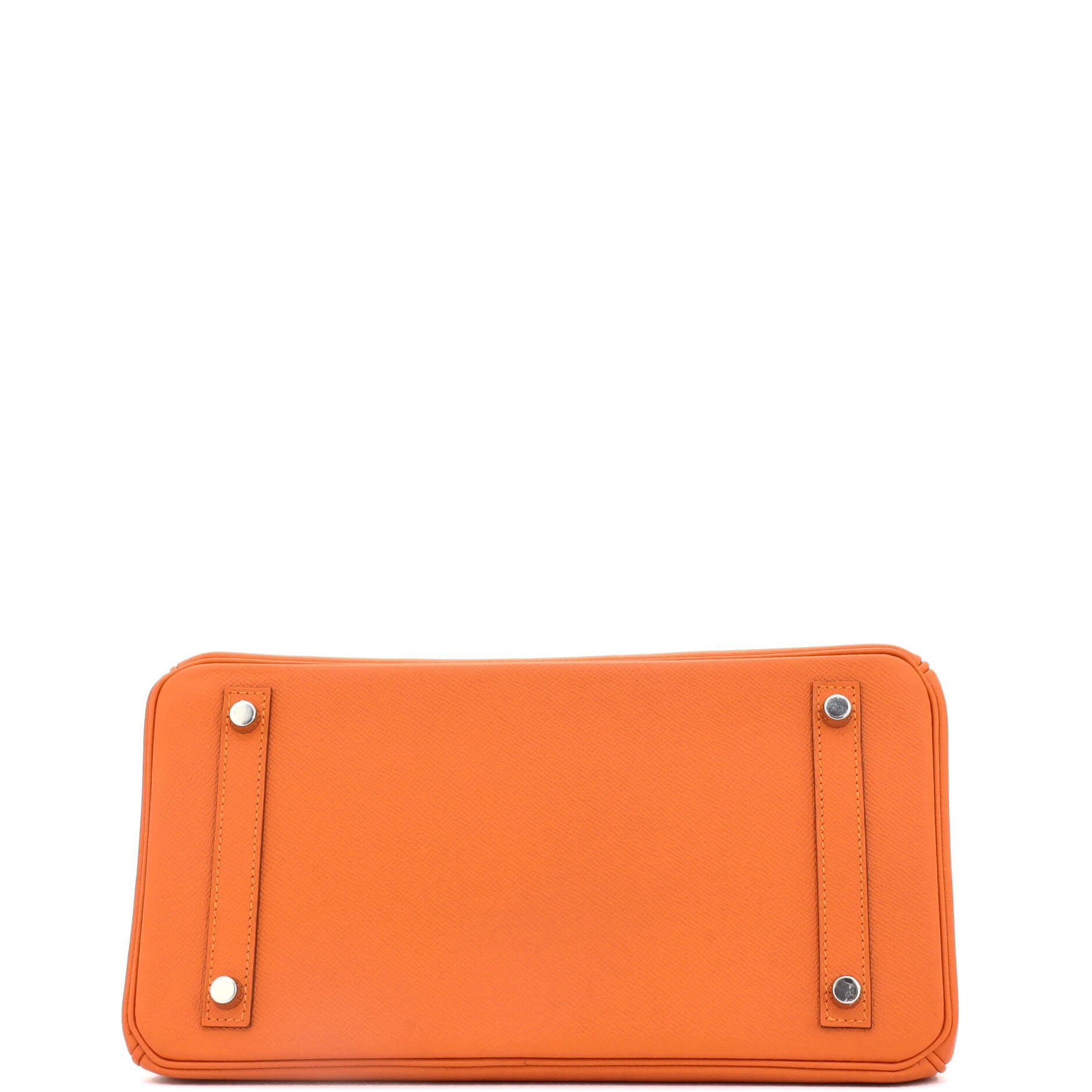 Hermes Birkin Handbag Orange Epsom with Palladium Hardware 30