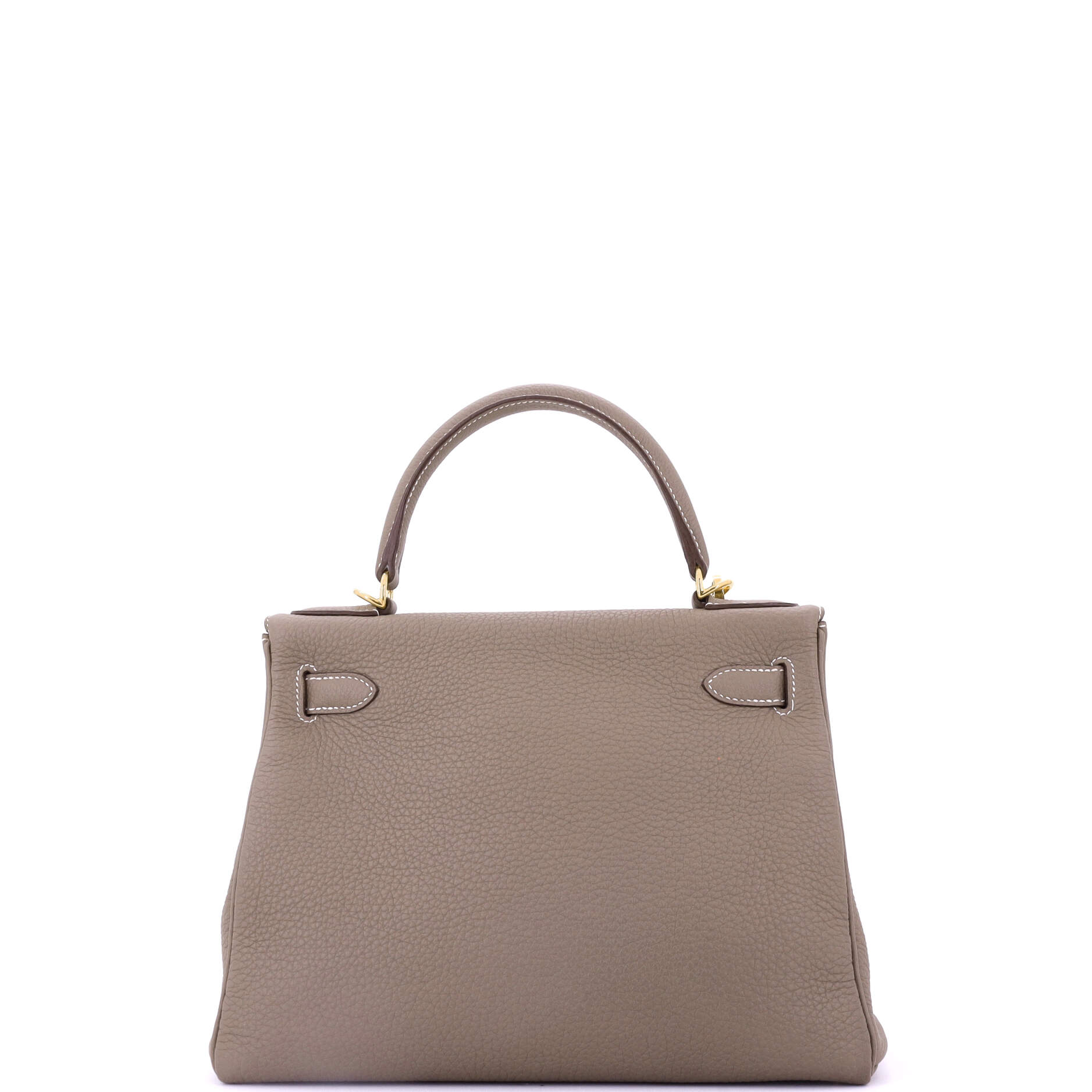 Hermes Kelly Handbag Grey Togo with Gold Hardware 28