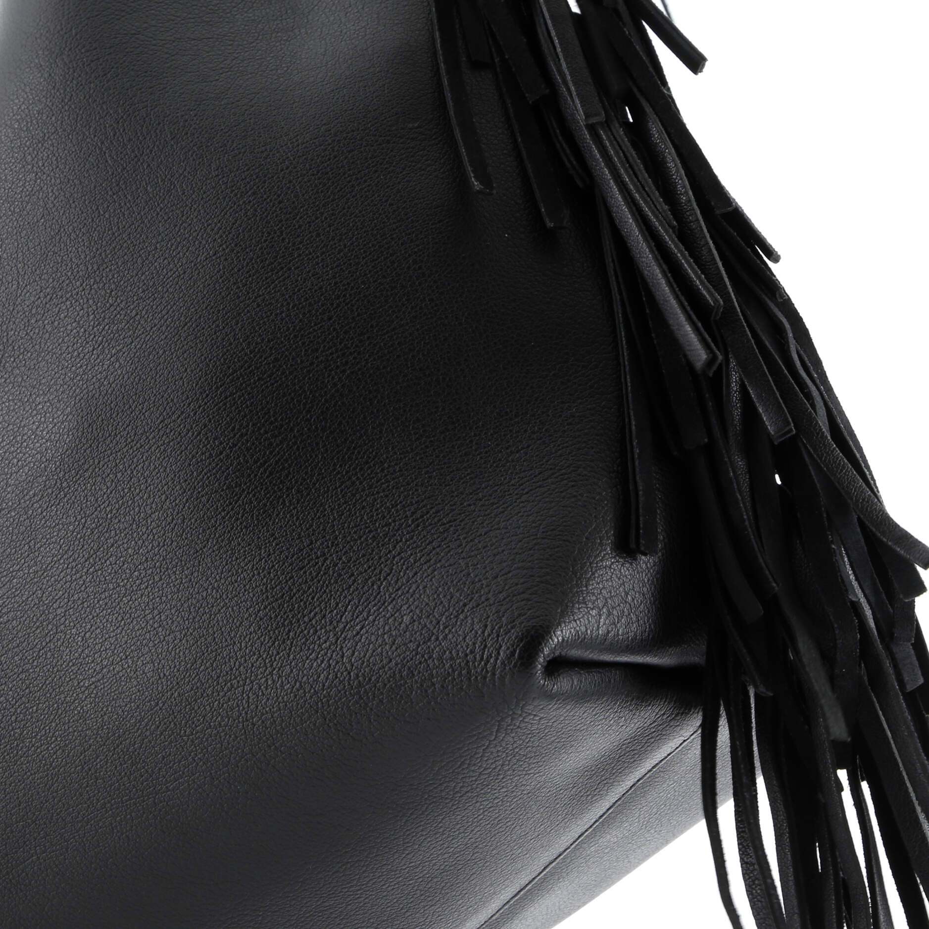 Saint Laurent Fringe Shopper Tote Leather Large