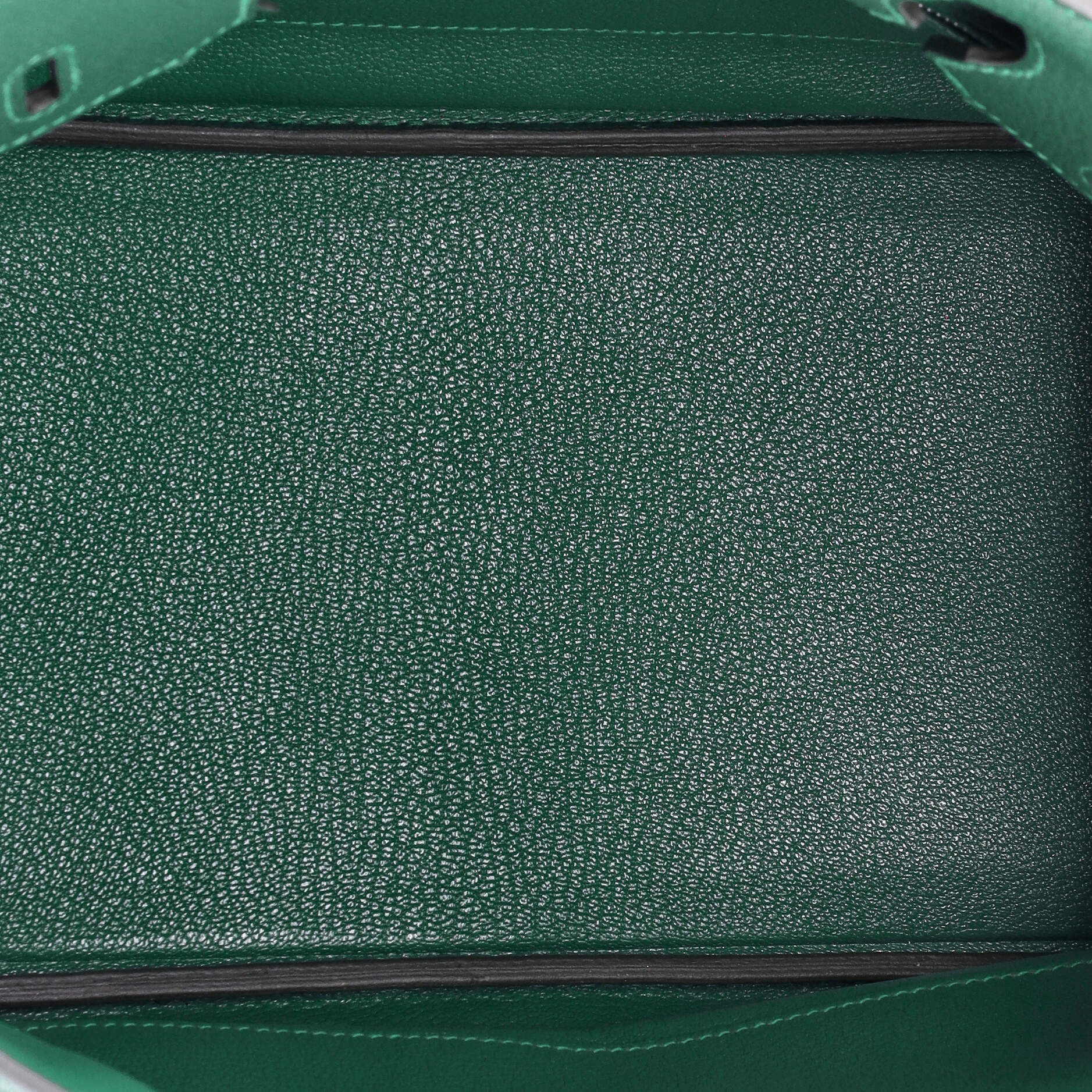 Hermes Birkin Handbag Green Togo with Palladium Hardware 30