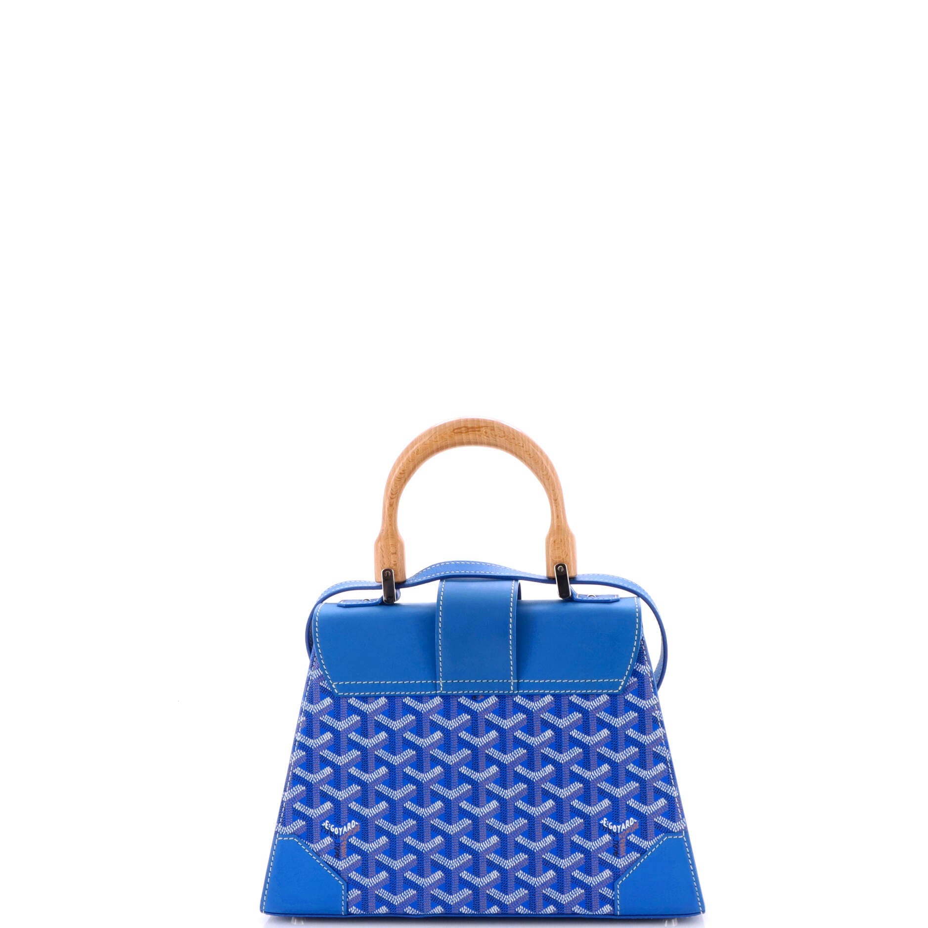 Goyard Saigon Top Handle Bag Coated Canvas with Leather PM