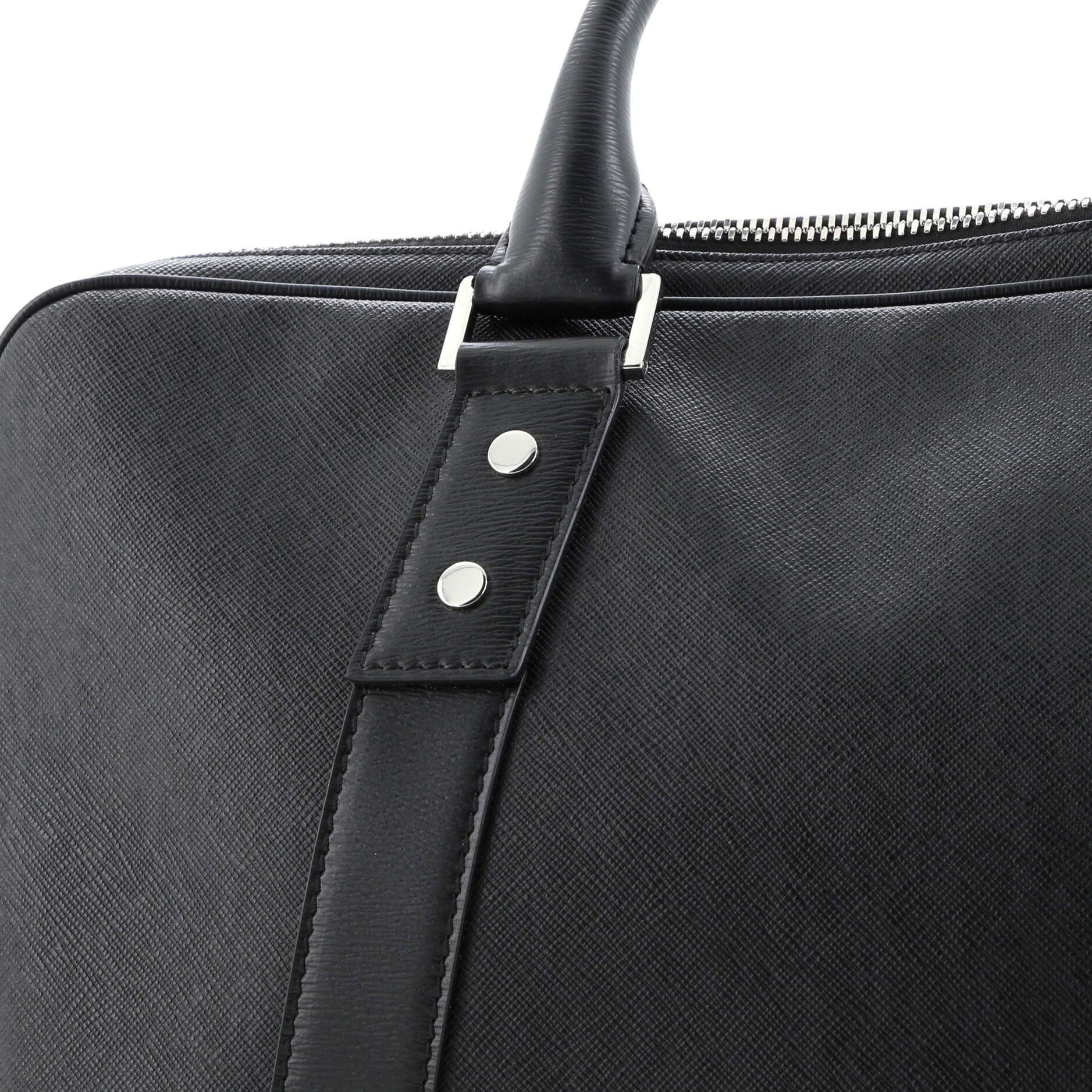 Christian Dior Homme Convertible Zip Slim Briefcase Leather Large