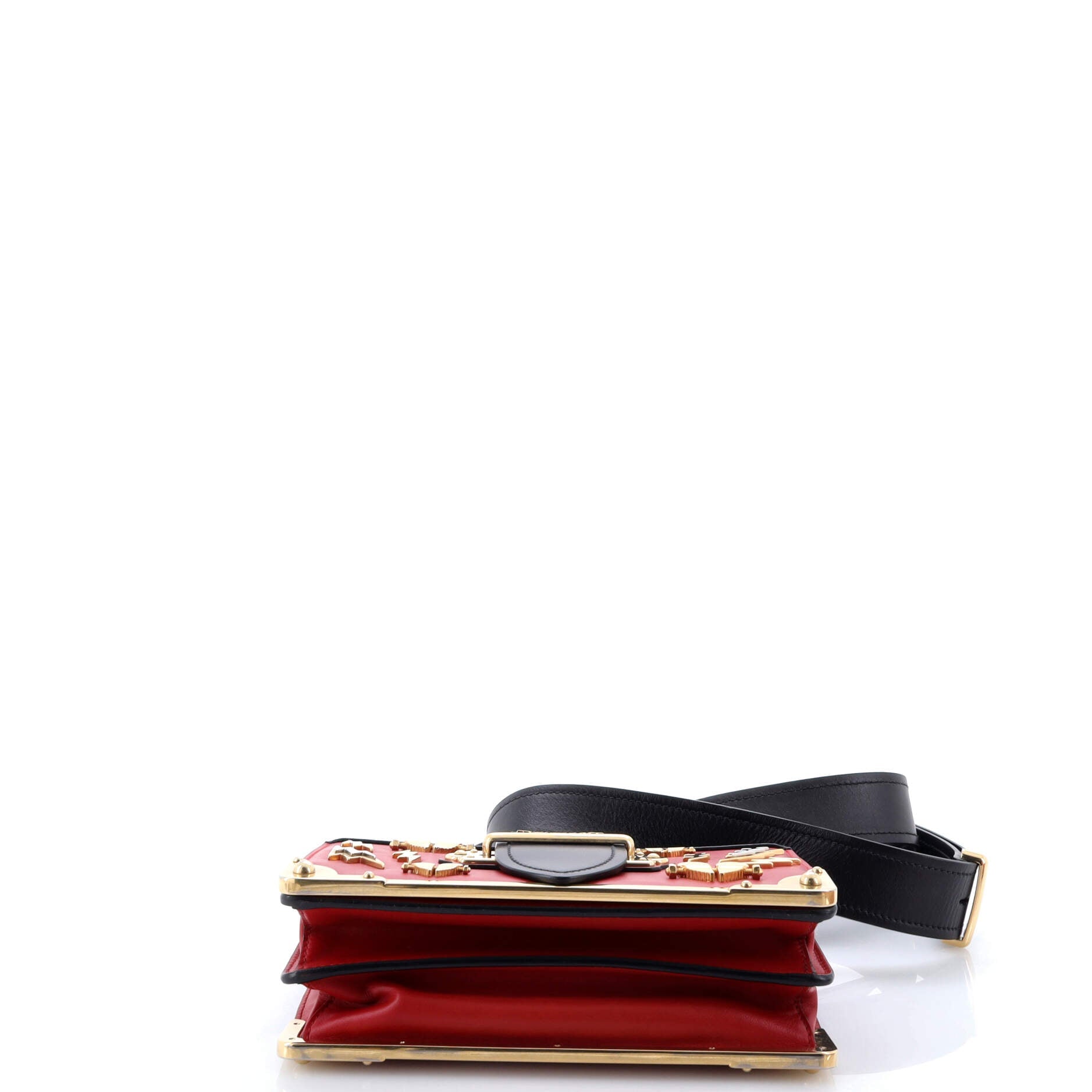 Prada Cahier Crossbody Bag Embellished Leather Small