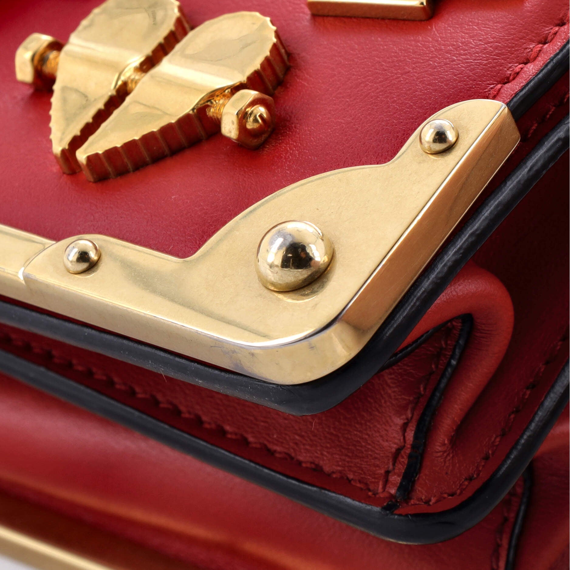 Prada Cahier Crossbody Bag Embellished Leather Small