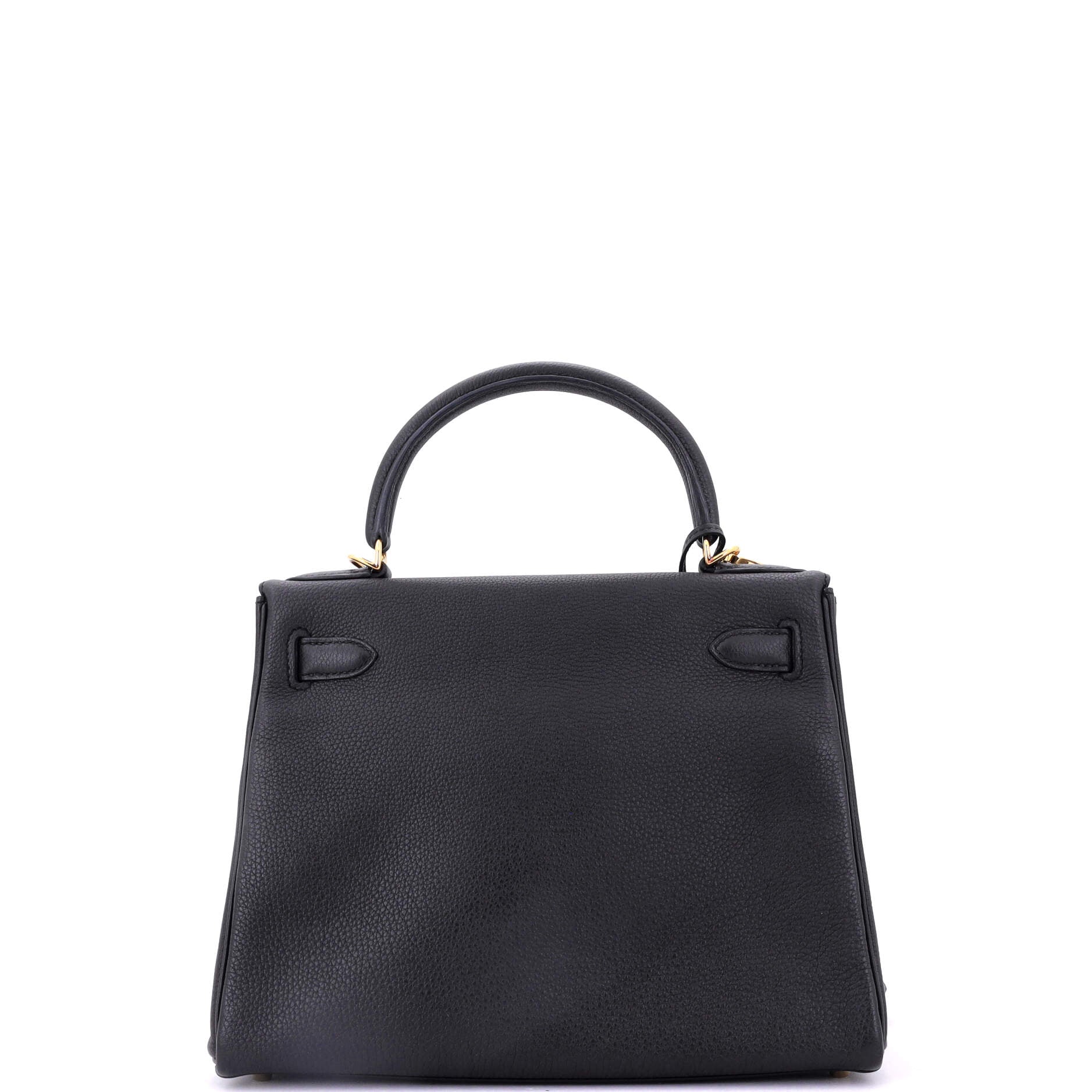 Hermes Kelly Handbag Black Togo with Gold Hardware 28