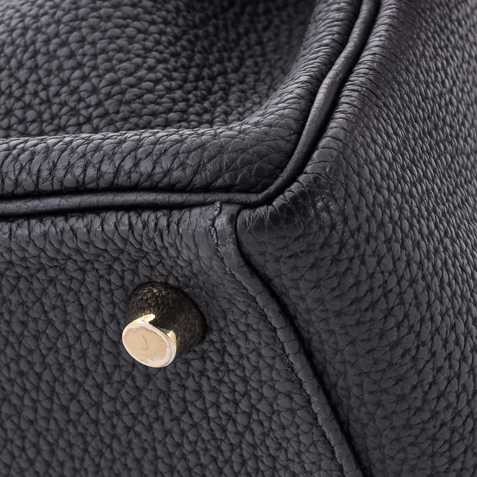 Hermes Kelly Handbag Black Togo with Gold Hardware 28