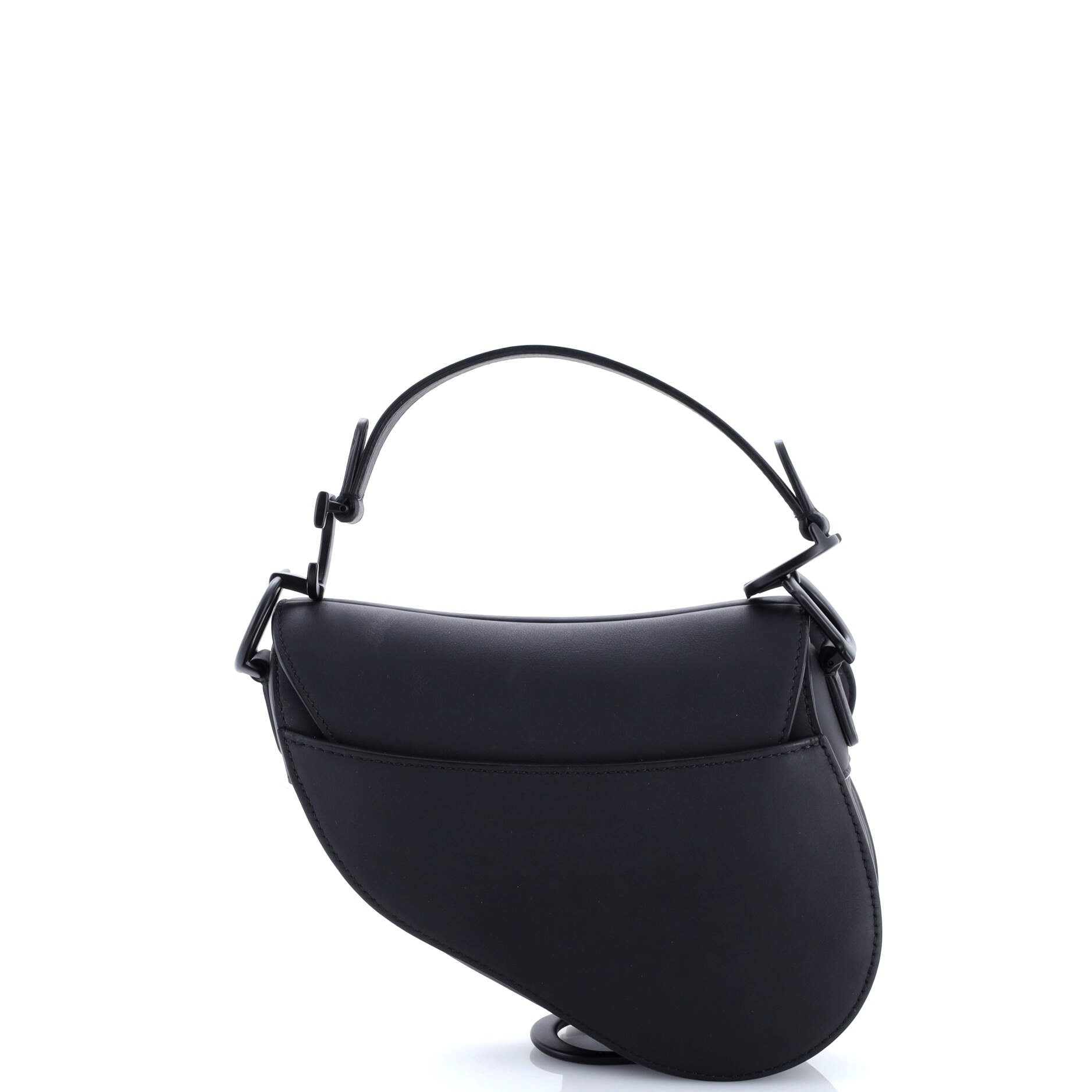 Christian Dior Ultra Matte Saddle Handbag Leather Mini