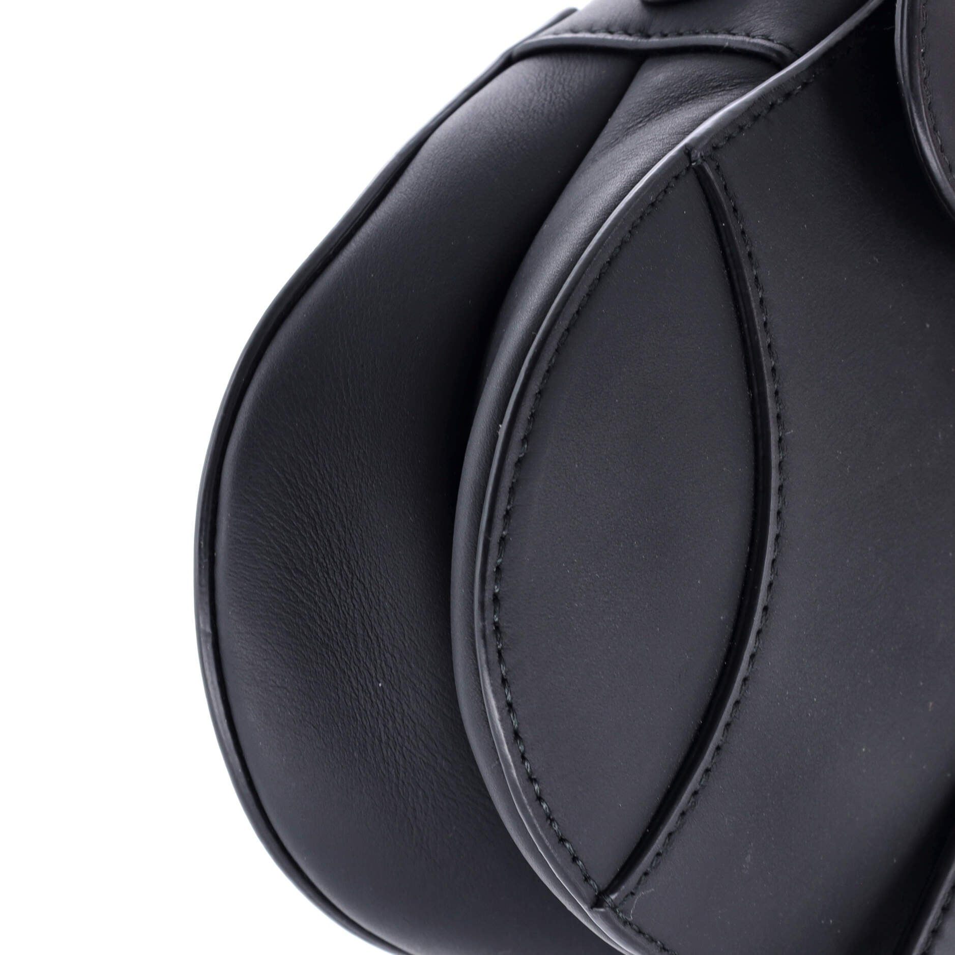 Christian Dior Ultra Matte Saddle Handbag Leather Mini