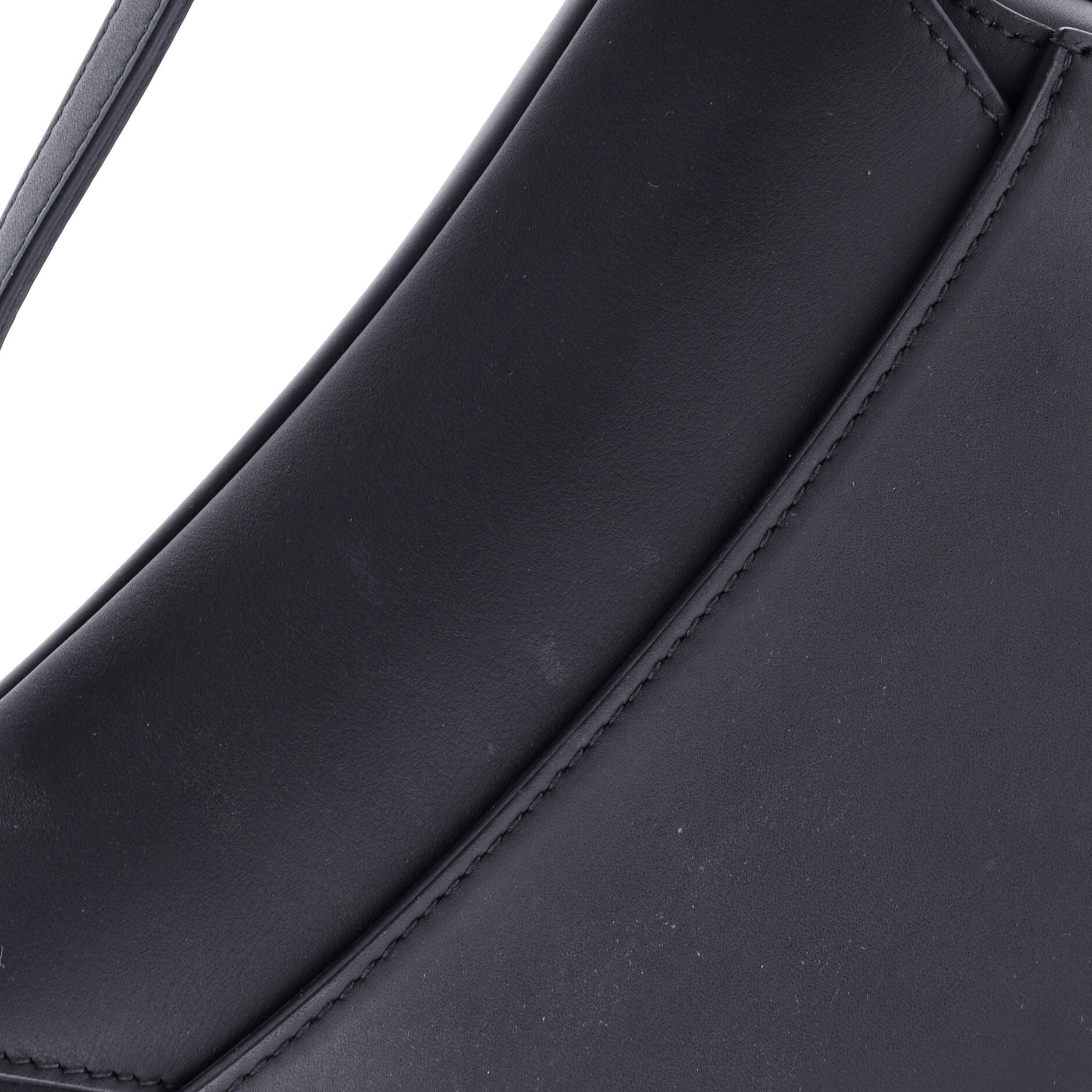Christian Dior Ultra Matte Saddle Handbag Leather Mini