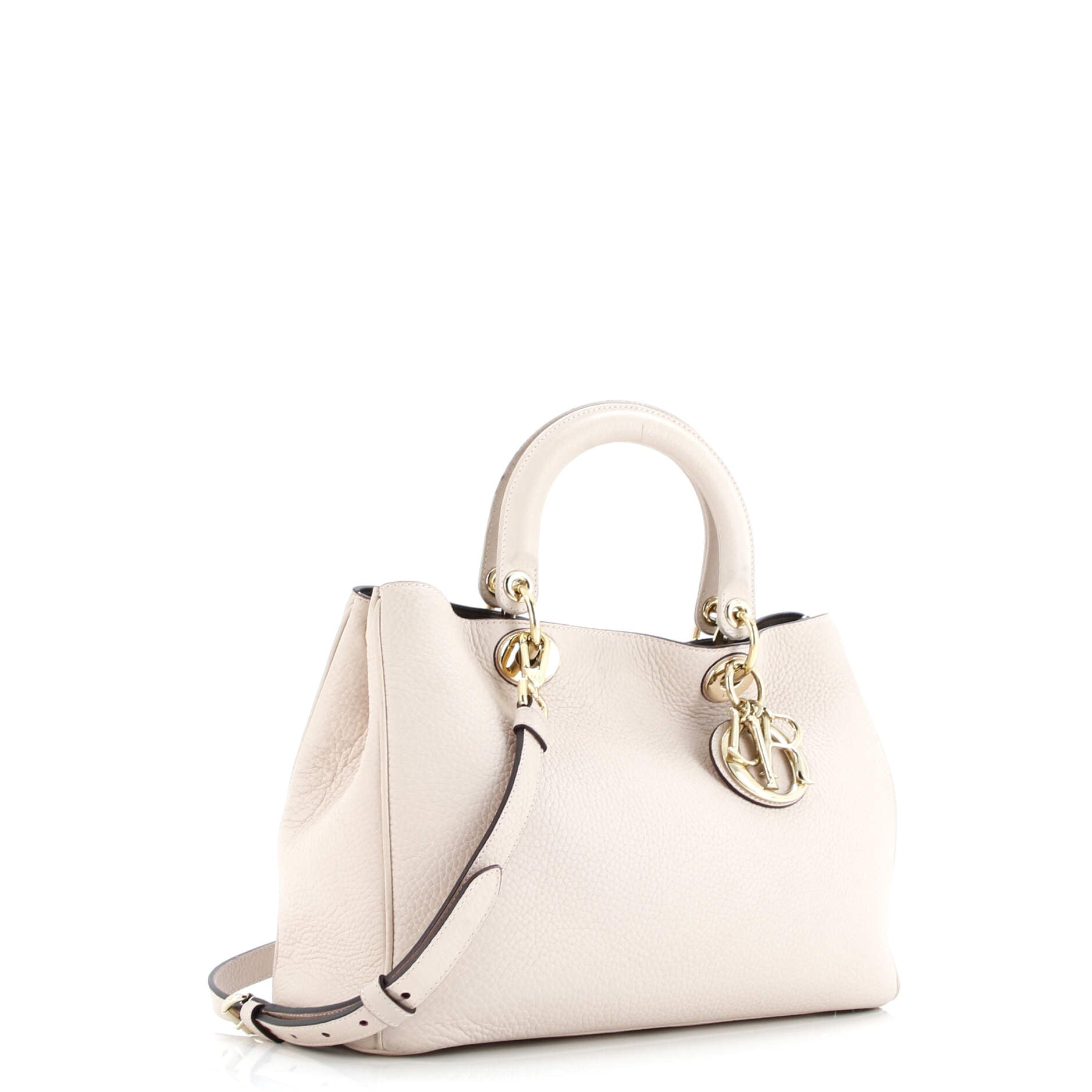 Christian Dior Diorissimo Tote Pebbled Leather Medium