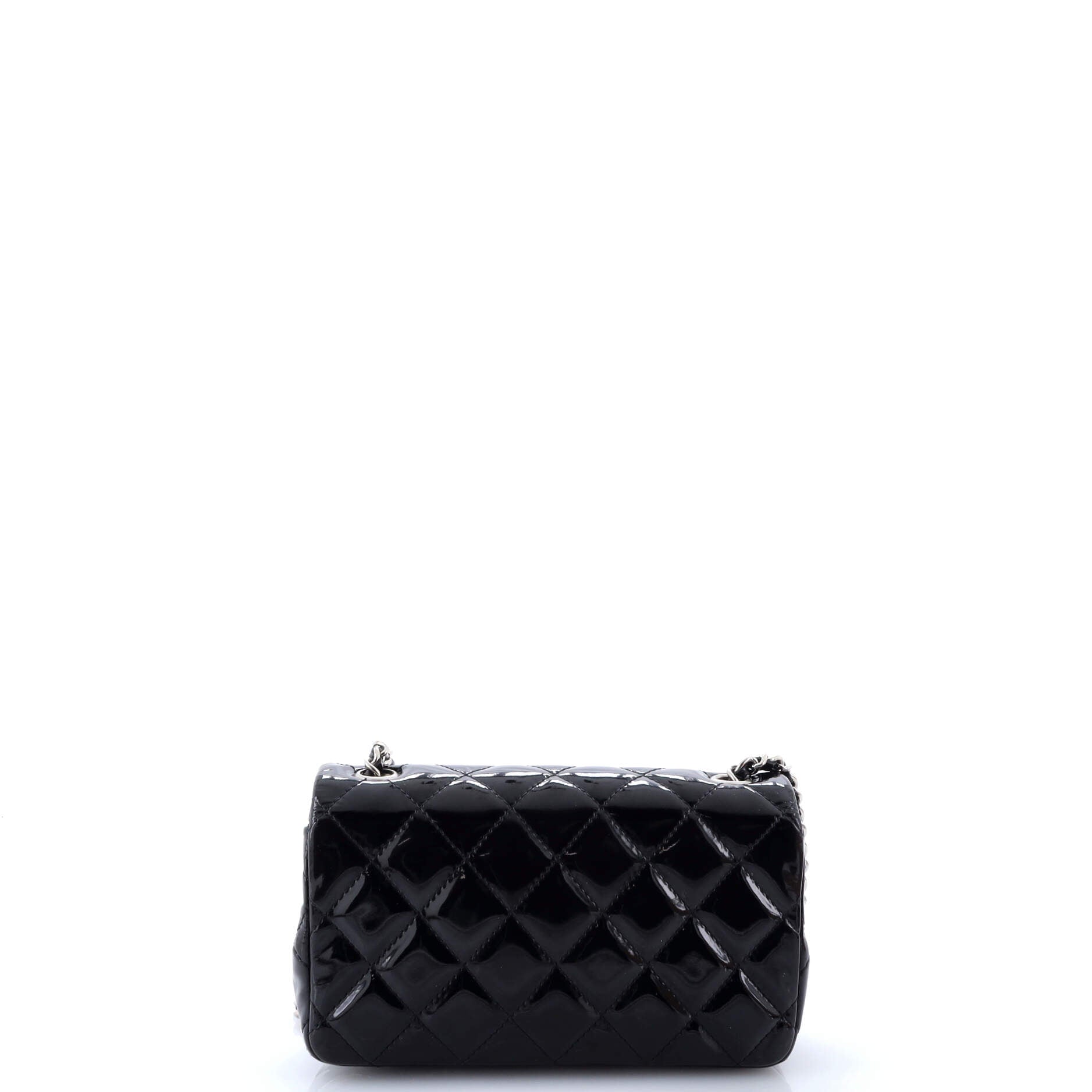 Chanel Classic Single Flap Bag Quilted Patent Extra Mini