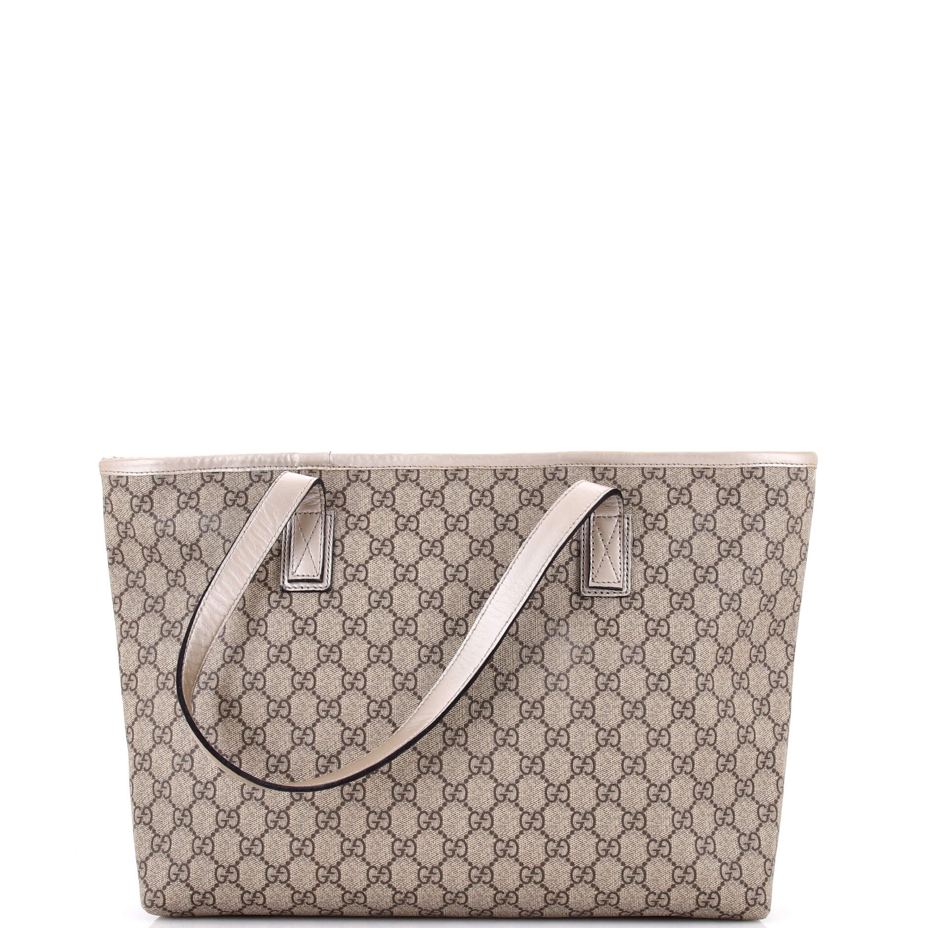 Gucci Plus Tote GG Coated Canvas with Leather Medium