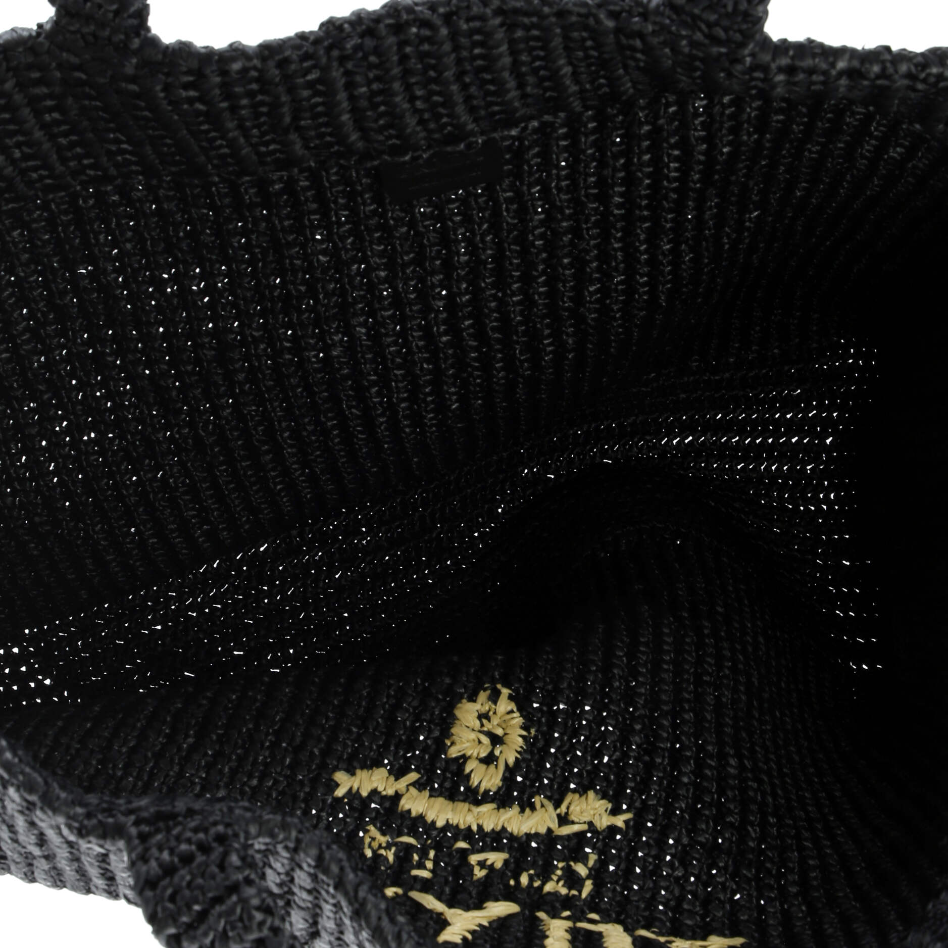 Prada Logo Tote Raffia Large