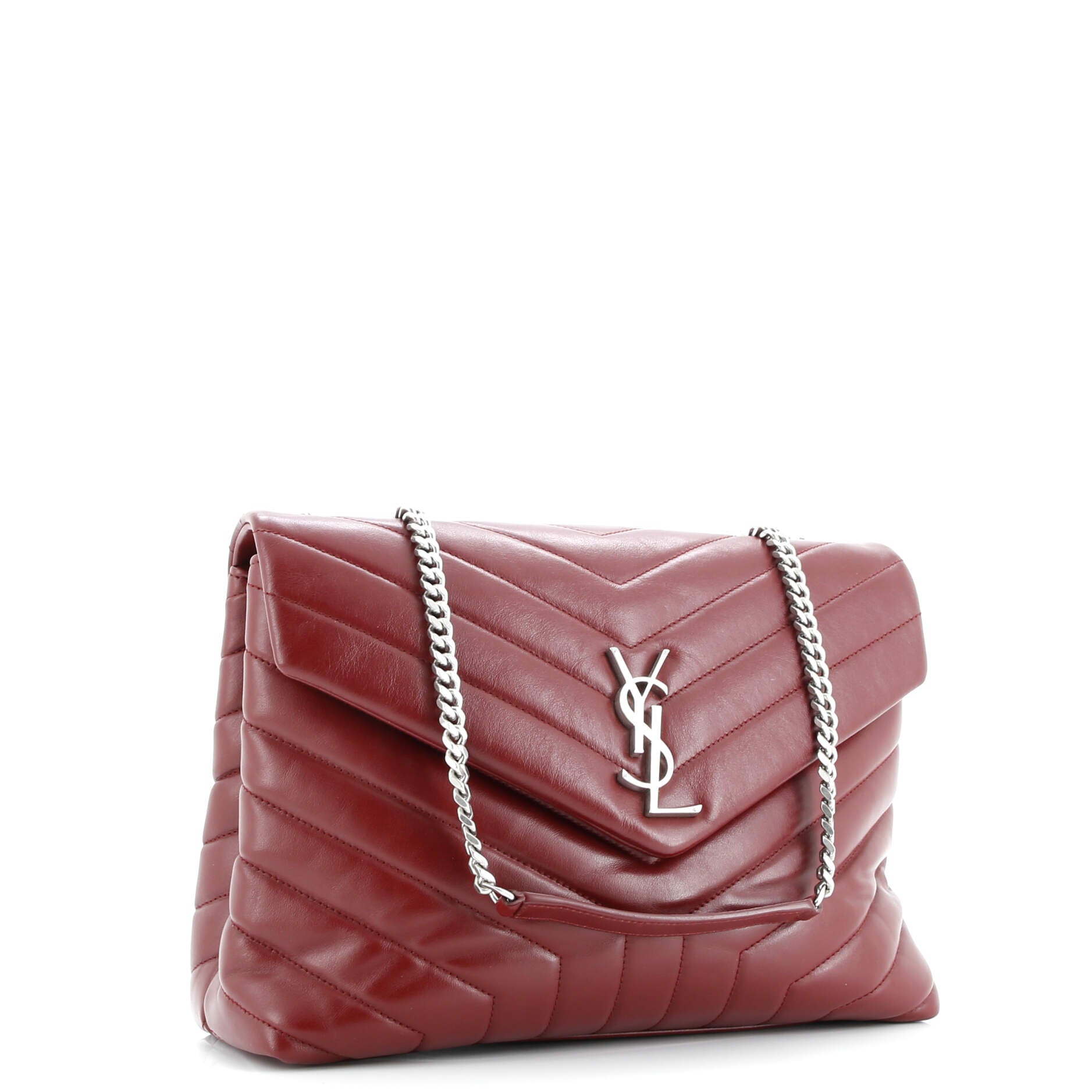 Saint Laurent Loulou Shoulder Bag Matelasse Chevron Leather Medium