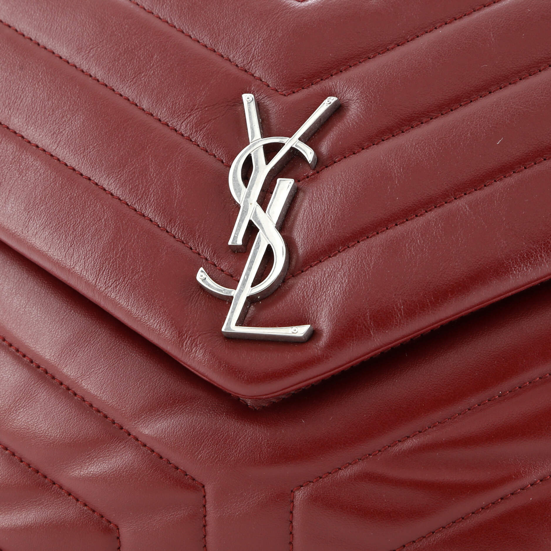 Saint Laurent Loulou Shoulder Bag Matelasse Chevron Leather Medium