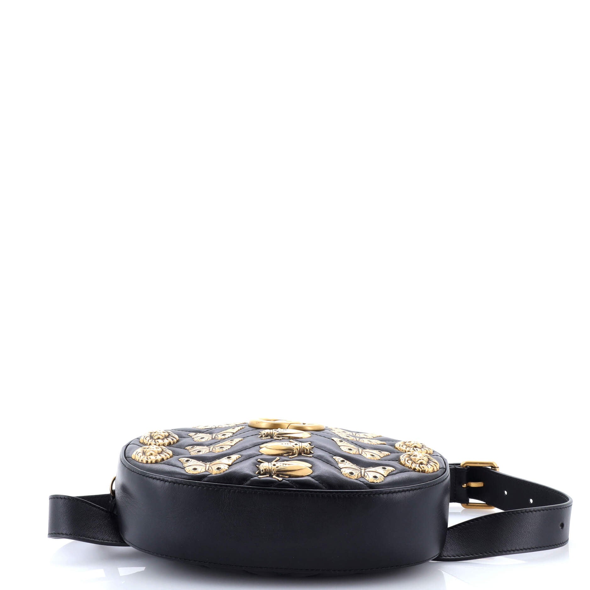 Gucci GG Marmont Belt Bag Embellished Matelasse Leather