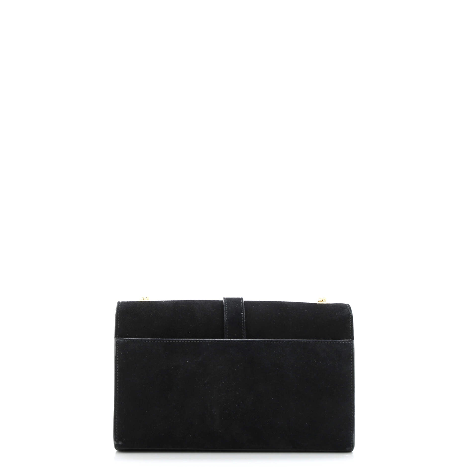 Saint Laurent Classic Monogram Fringe Crossbody Bag Suede Small