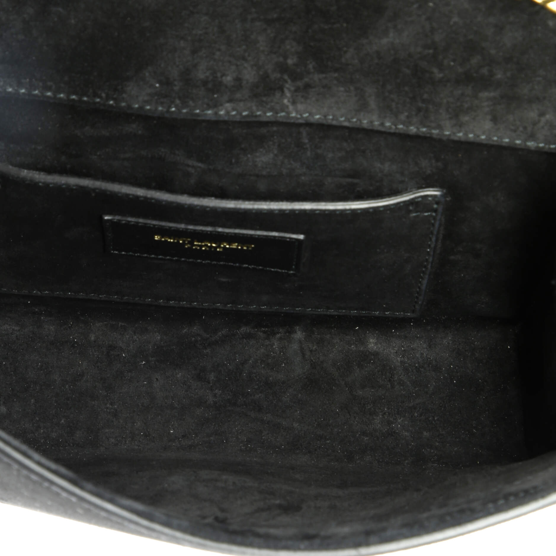 Saint Laurent Classic Monogram Fringe Crossbody Bag Suede Small