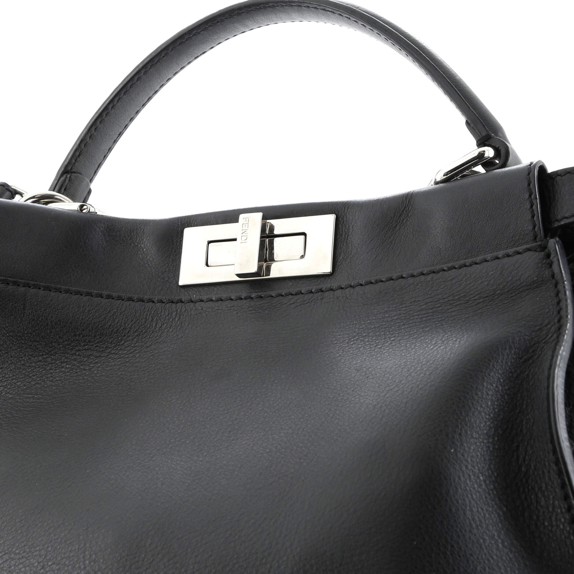 Fendi Monster Peekaboo Bag Calfskin and Python Regular