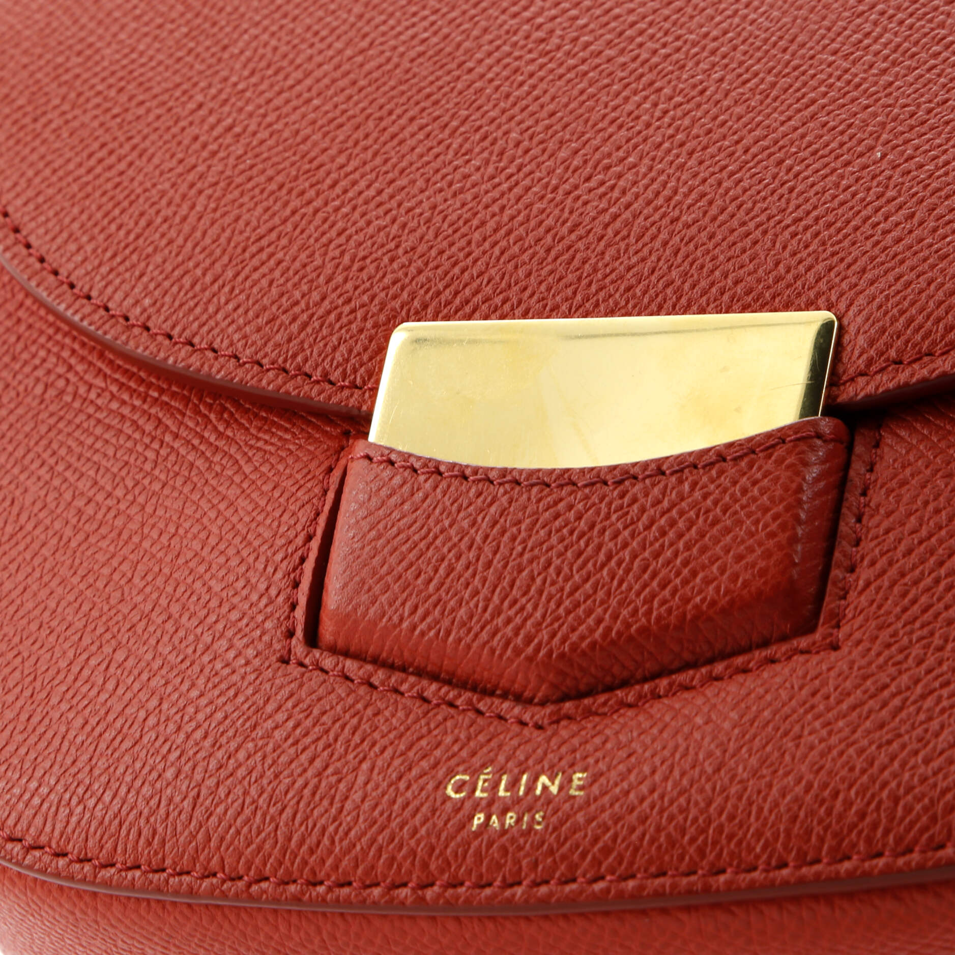 Celine Trotteur Crossbody Bag Grainy Leather Small