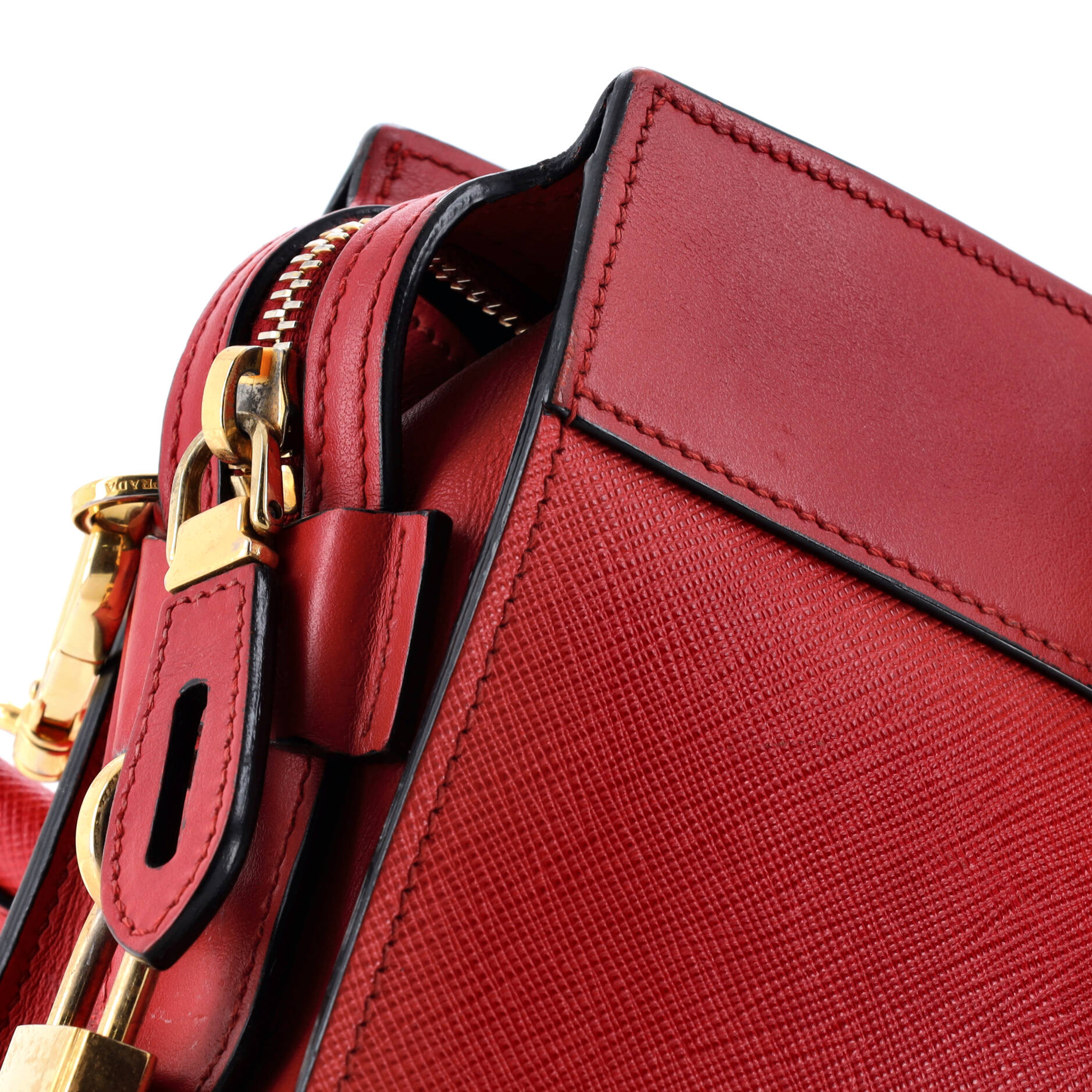 Prada Esplanade Crossbody Bag Saffiano with City Calf Small