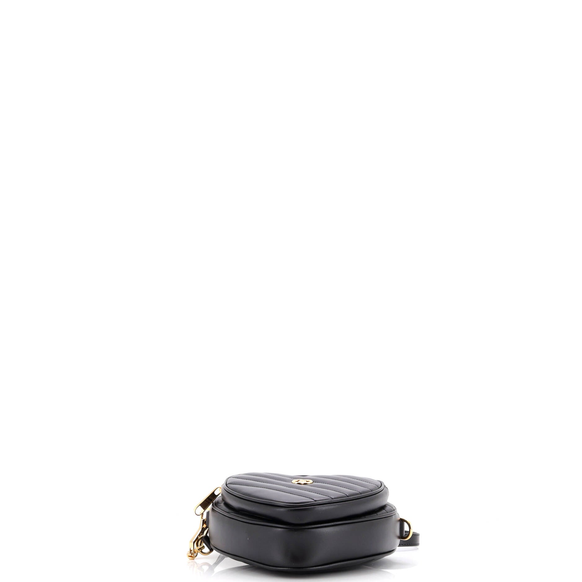 Gucci Interlocking G Heart Shoulder Bag Diagonal Quilted Leather Mini