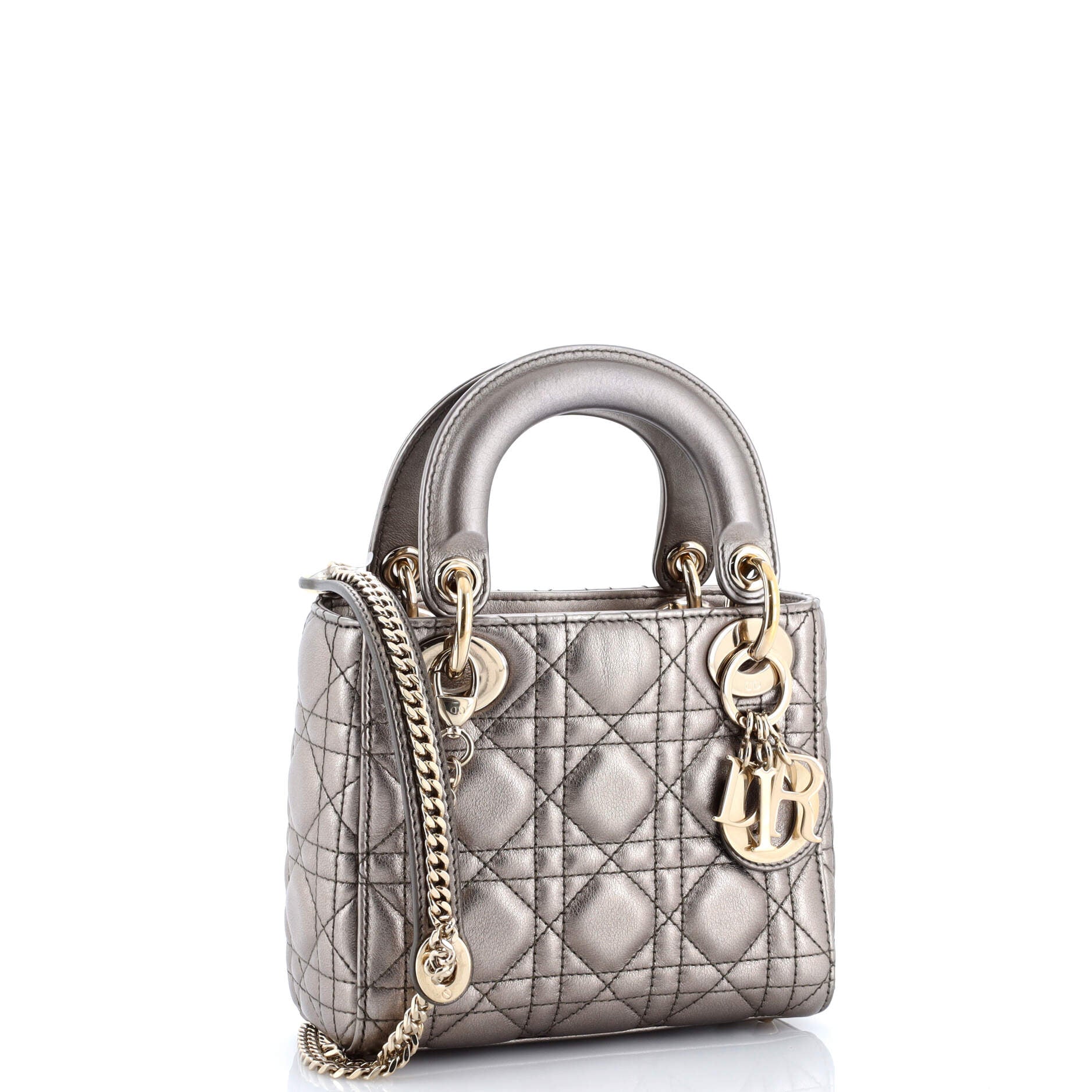 Christian Dior Lady Dior Chain Bag Cannage Quilt Lambskin Mini