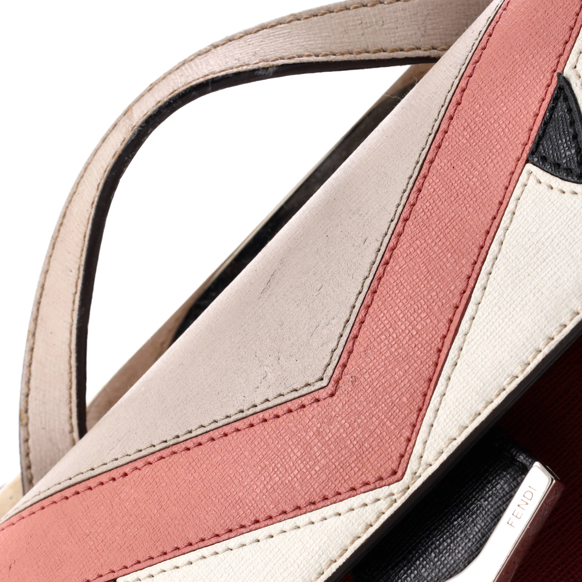 Fendi Demi Jour Monster Satchel Leather
