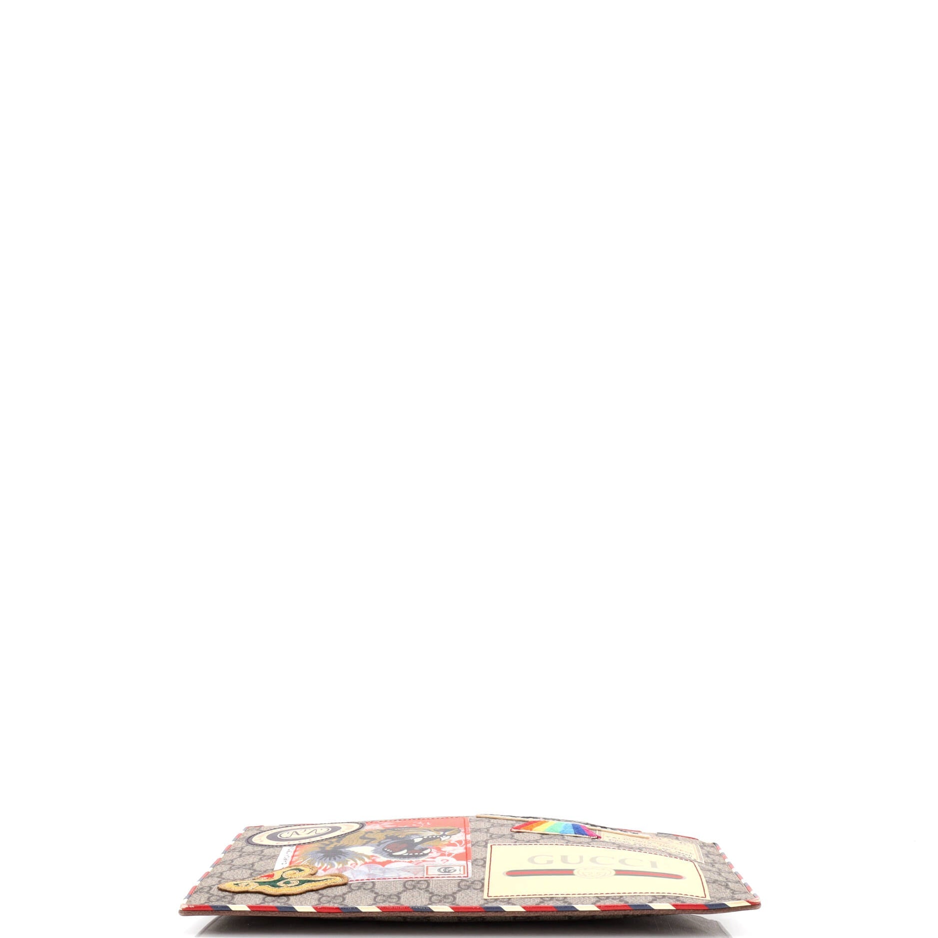 Gucci Courrier Pouch GG Coated Canvas with Applique
